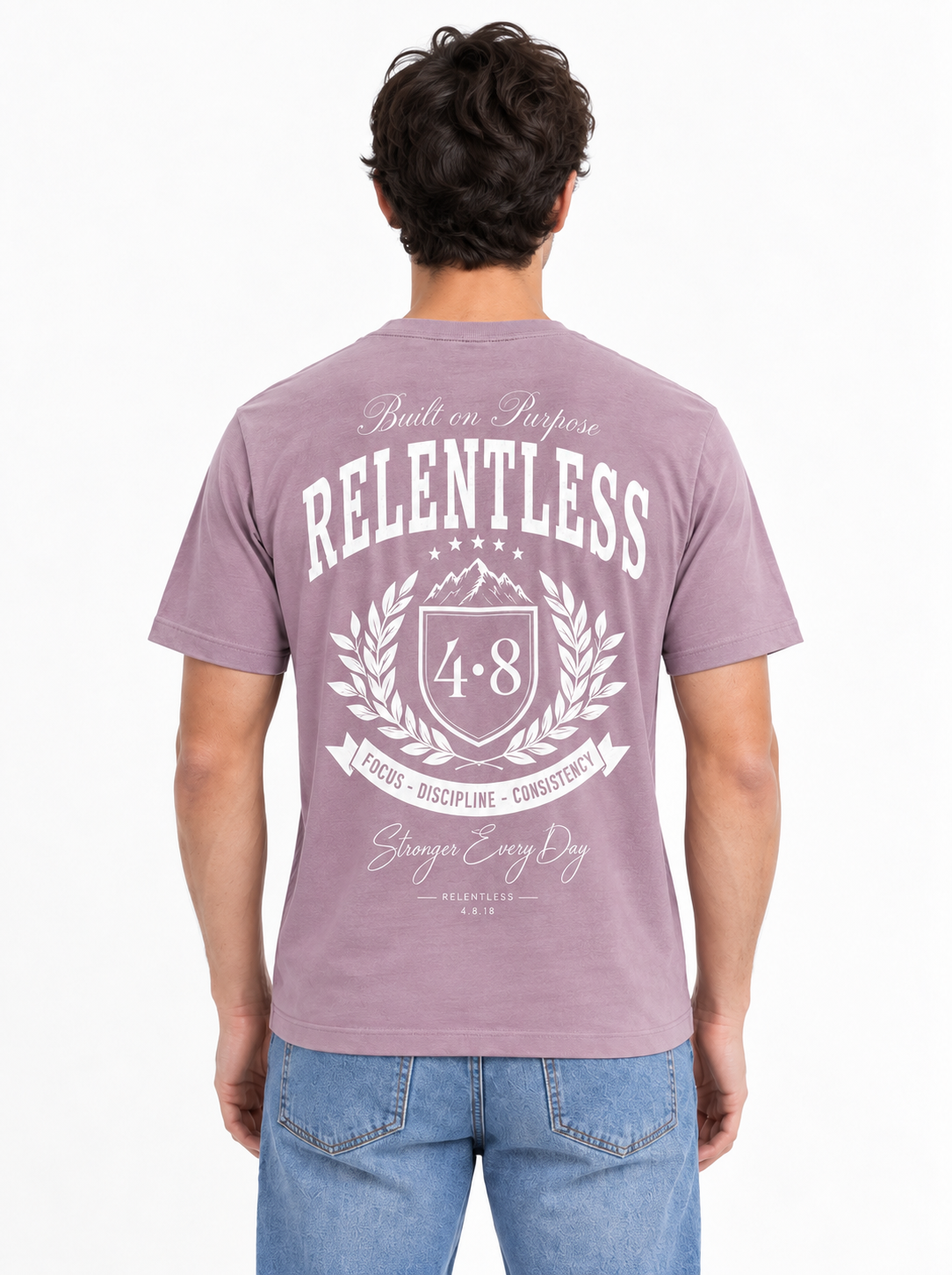 Modura Antwerp purple printed t-shirt for men, view 5