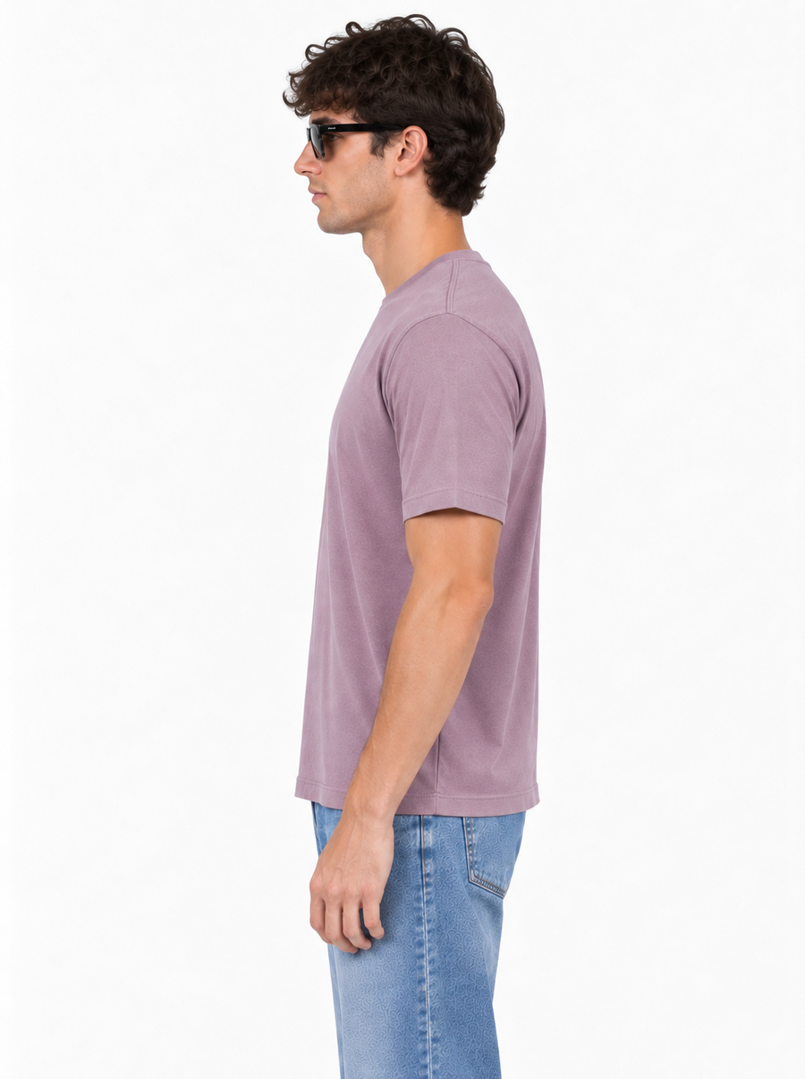 Modura Antwerp purple printed t-shirt for men, view 4
