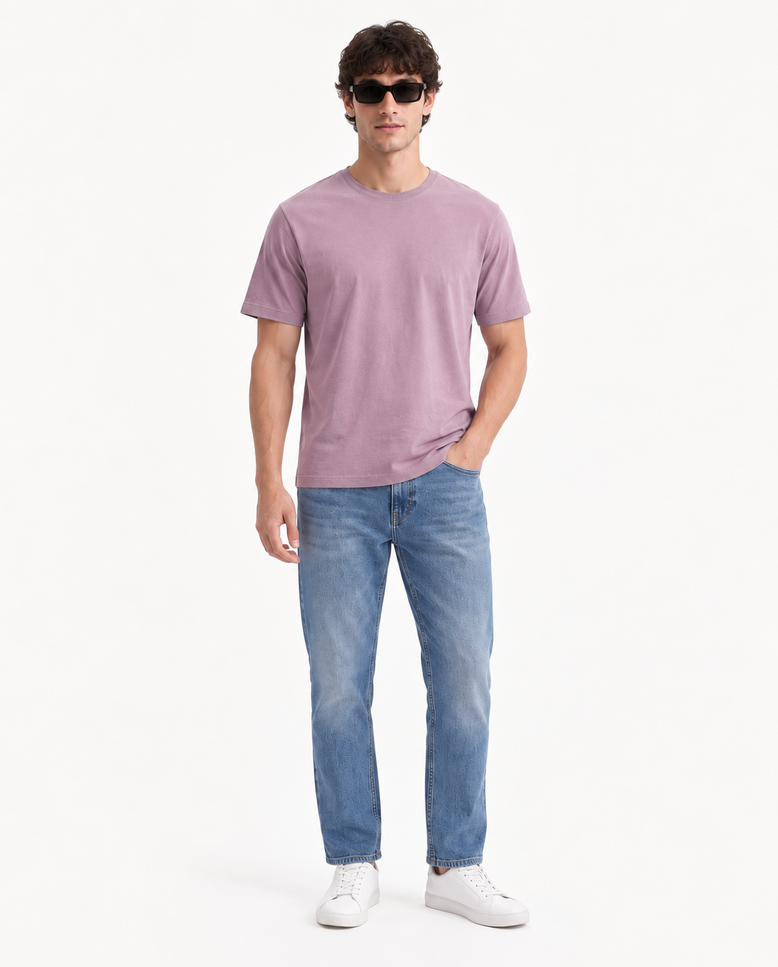 Modura Antwerp purple printed t-shirt for men, view 2