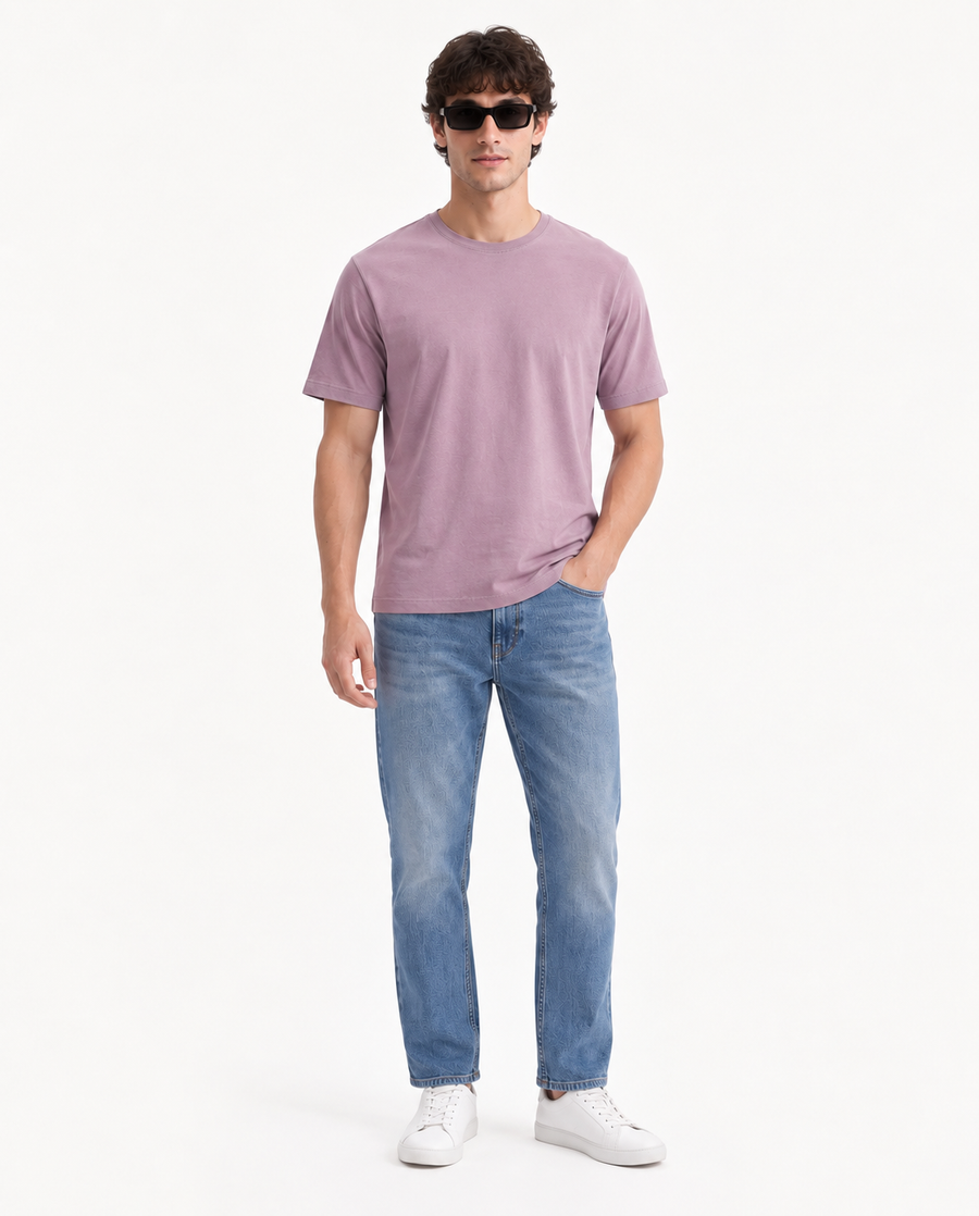 Modura Antwerp purple printed t-shirt for men, view 2