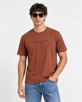 Sedona Rust Round Neck T-Shirt for Men