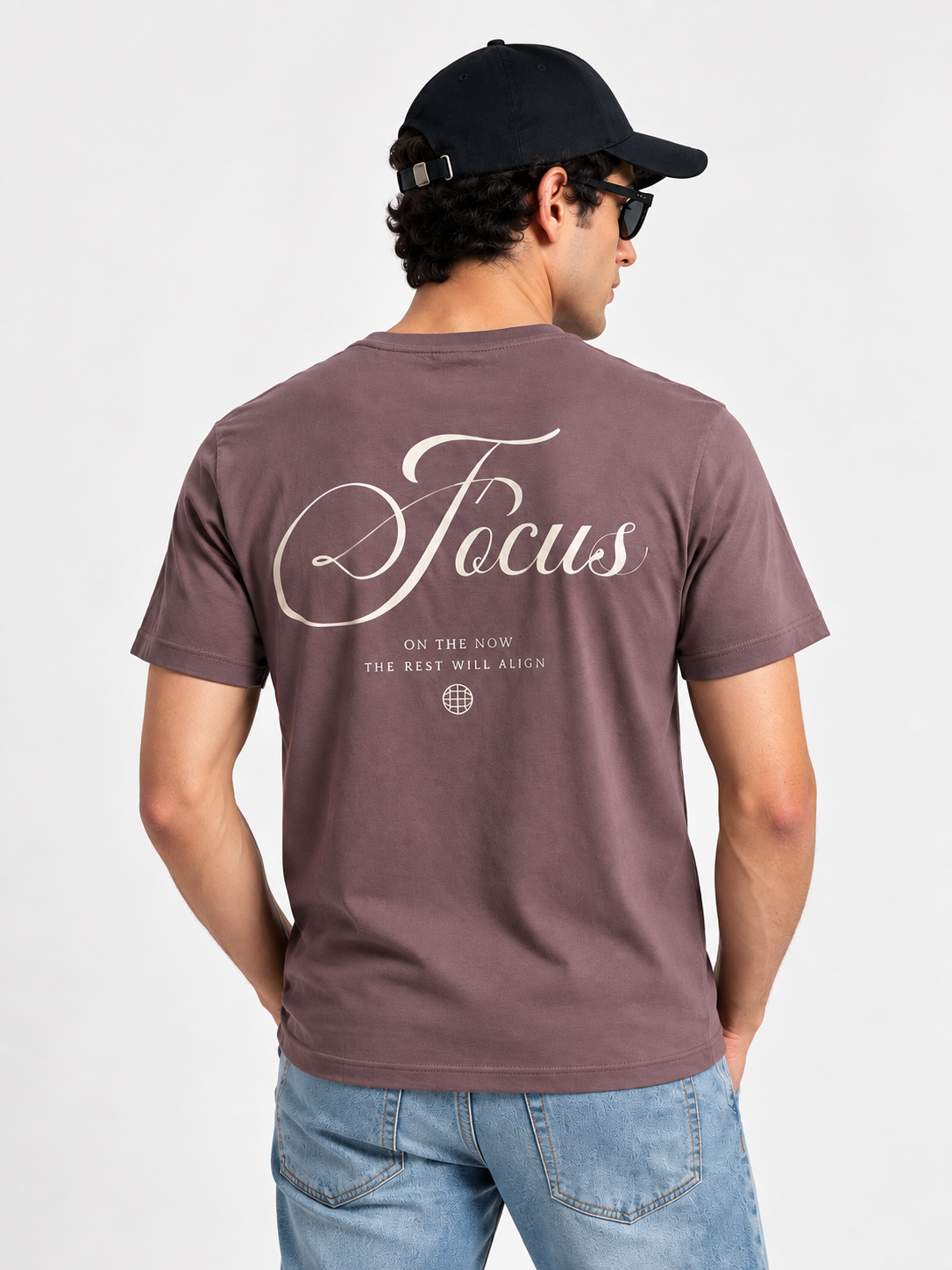 Modura Osaka purple printed t-shirt for men, view 8