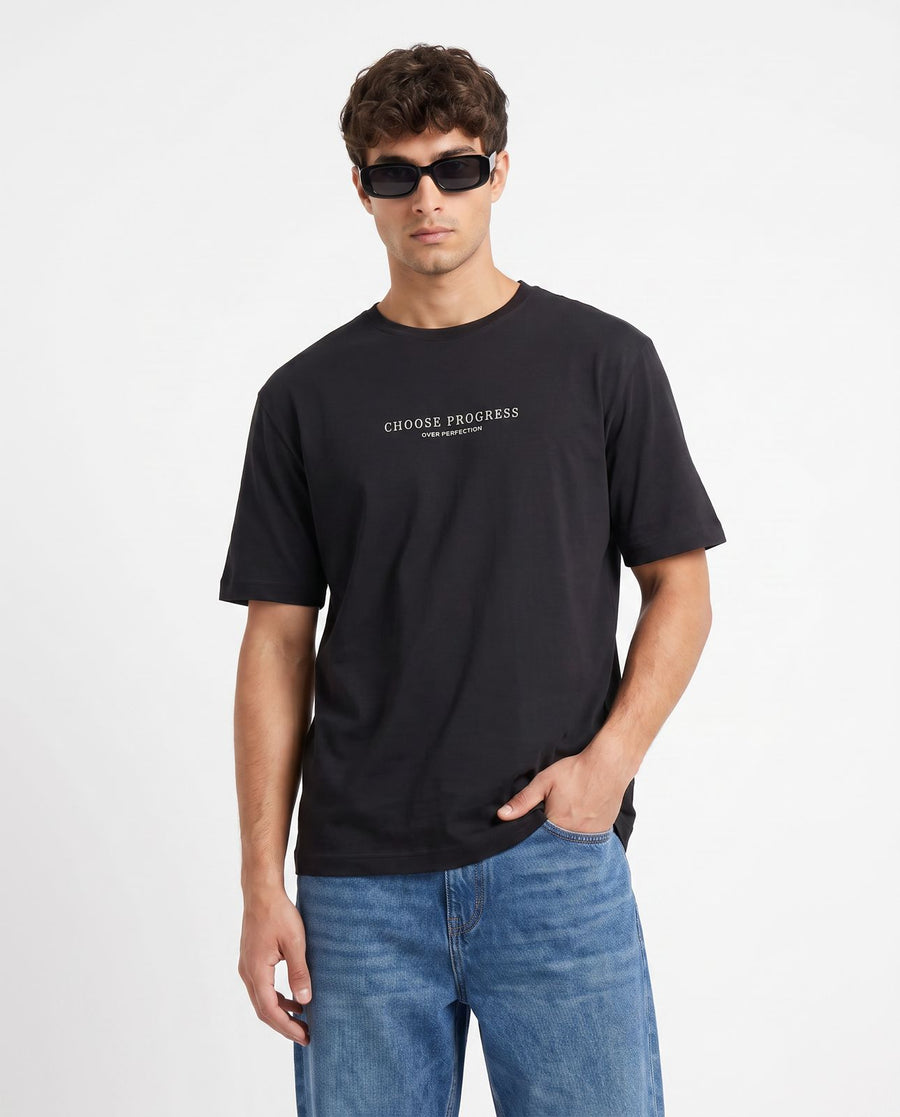 Modura Montana black printed t-shirt for men