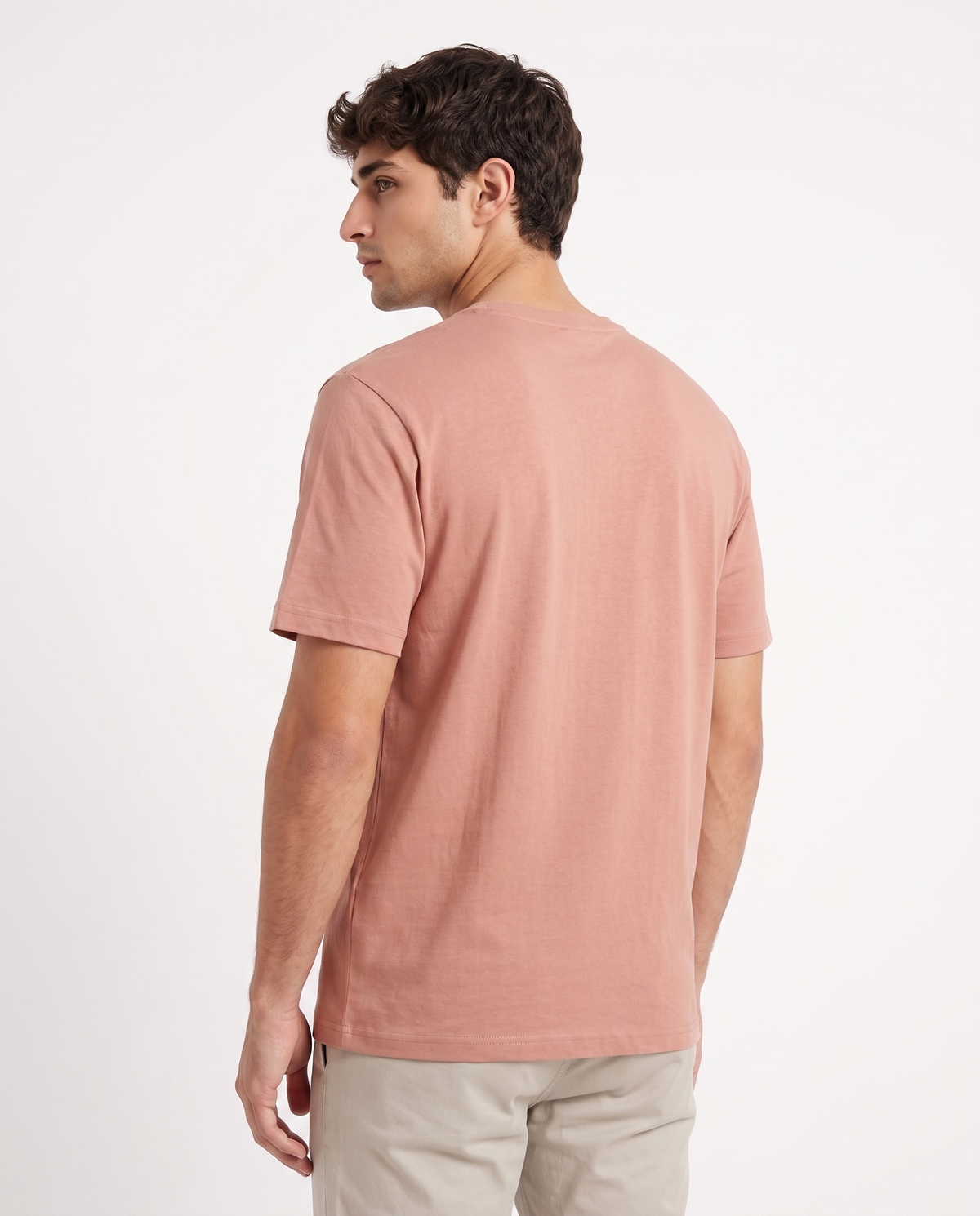 Modura Verona pink printed t-shirt for men, view 4