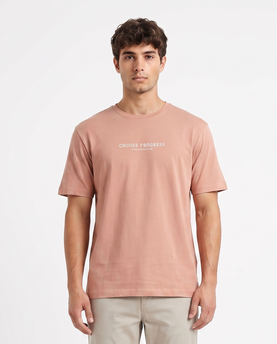 Modura Verona pink printed t-shirt for men