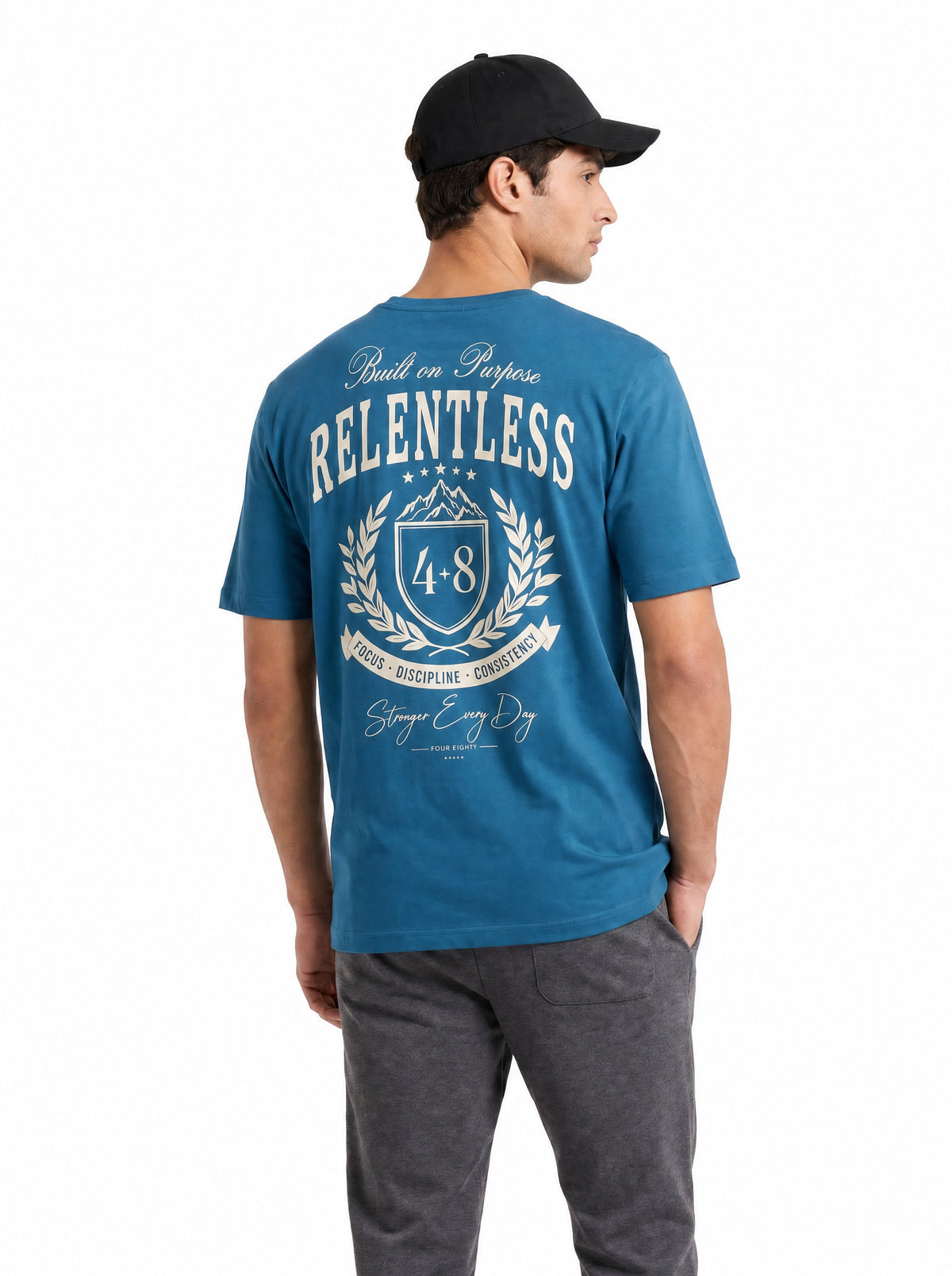 Modura Bristol blue printed t-shirt for men