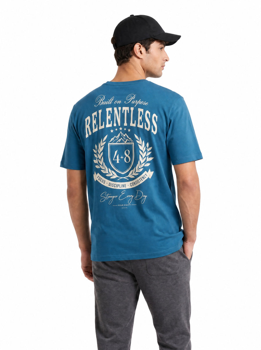 Modura Bristol blue printed t-shirt for men