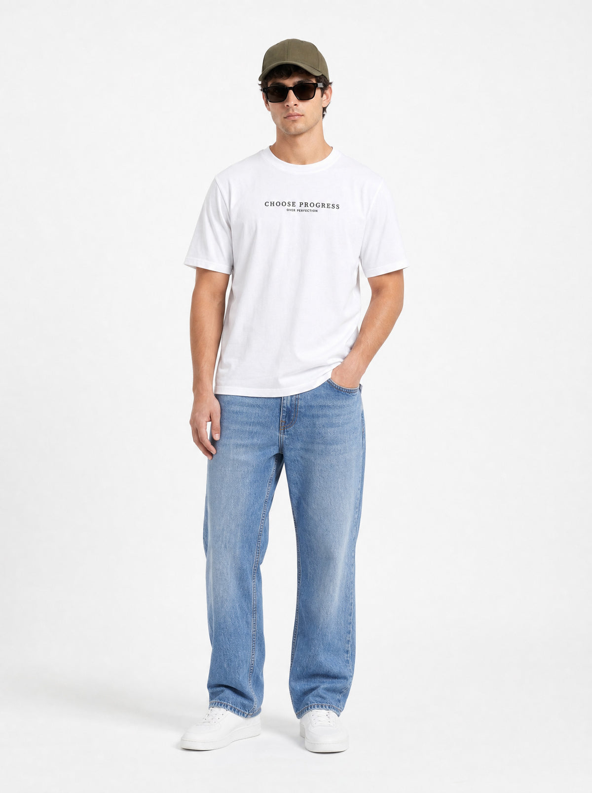 Modura Sonoma white printed t-shirt for men, view 3