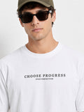 Sonoma White Round Neck T-Shirt for Men
