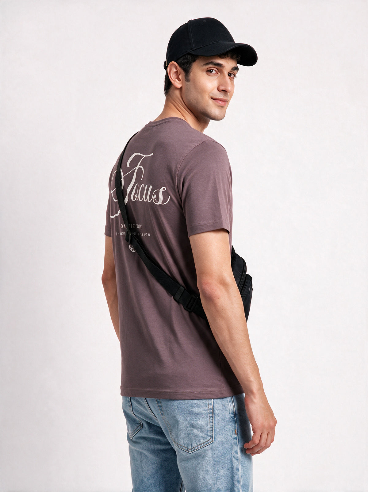 Modura Osaka purple printed t-shirt for men, view 5