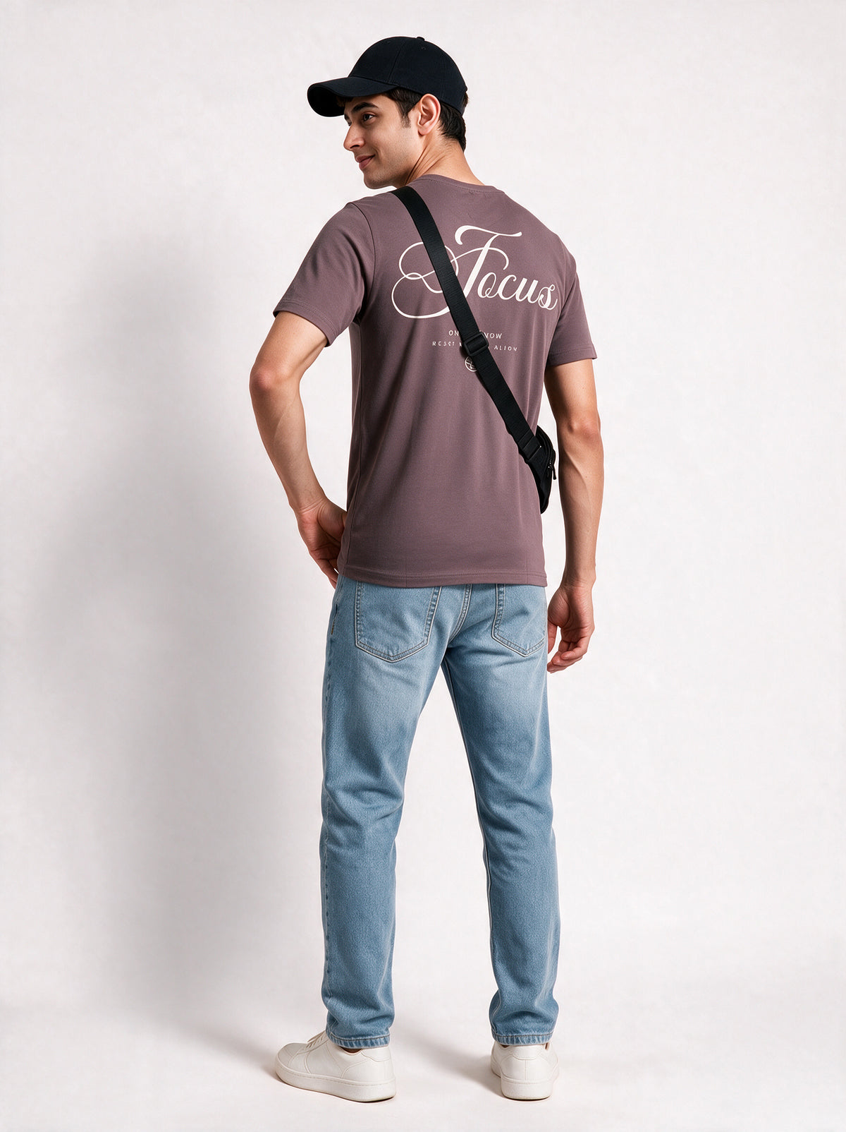 Modura Osaka purple printed t-shirt for men, view 6
