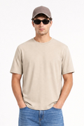 Nairobi Beige Round Neck T-Shirt for Men