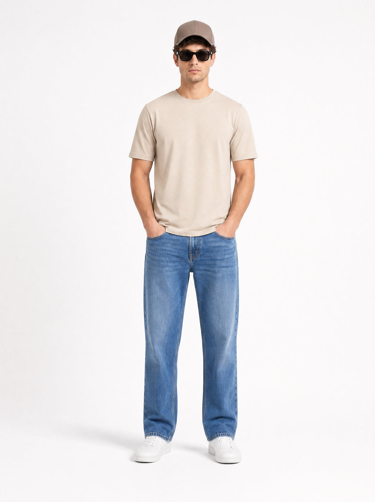 Modura Nairobi beige back print t-shirt for men, view 7