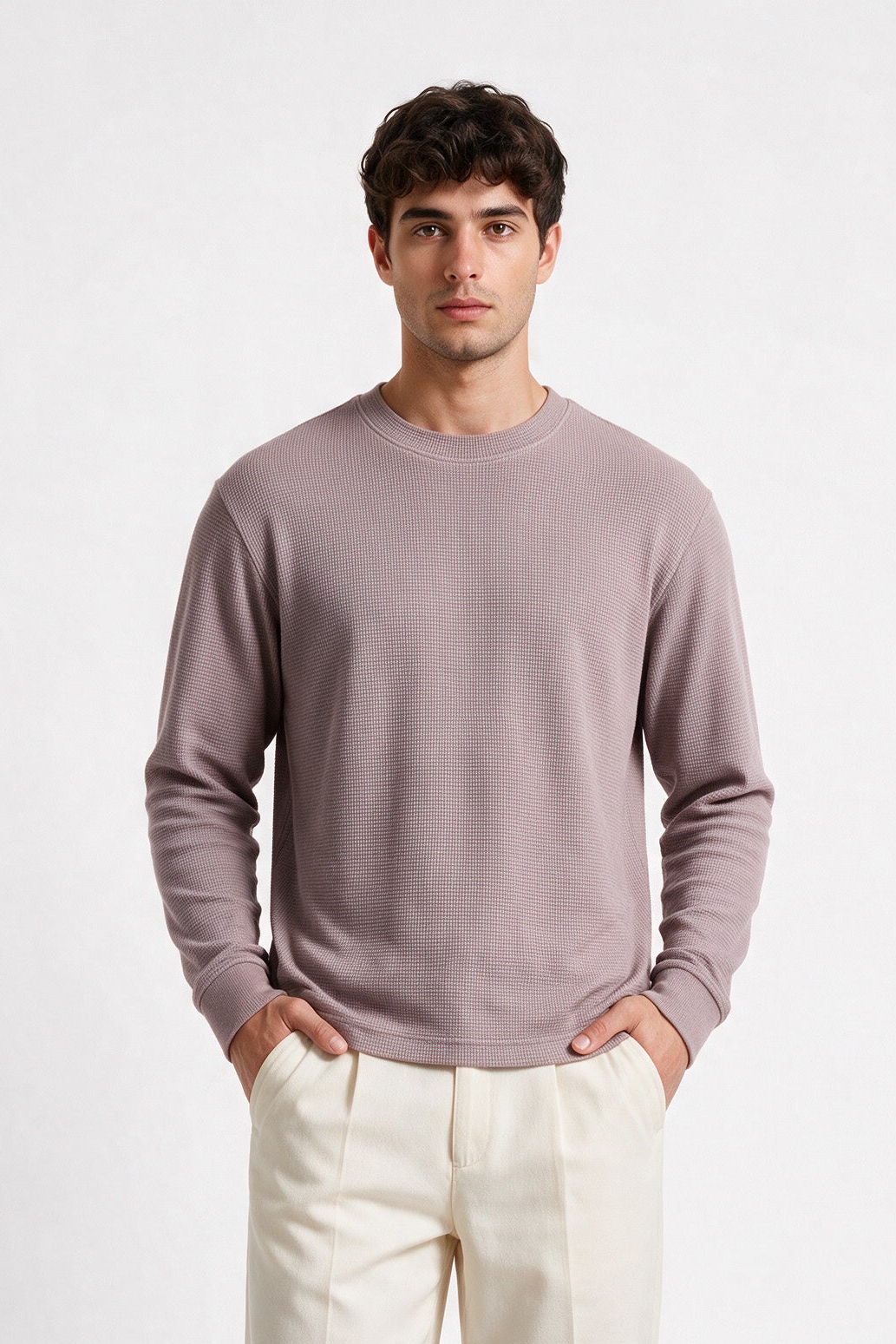 Modura Ontario purple structured sweatshirt for men, view 3