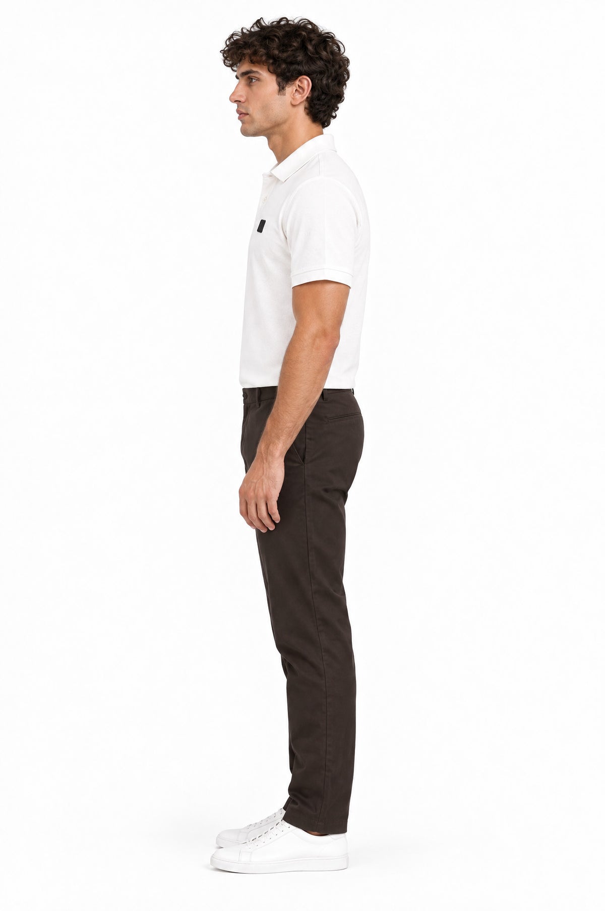 Mykonos Off-White Collared Neck Polo T-Shirt for Men