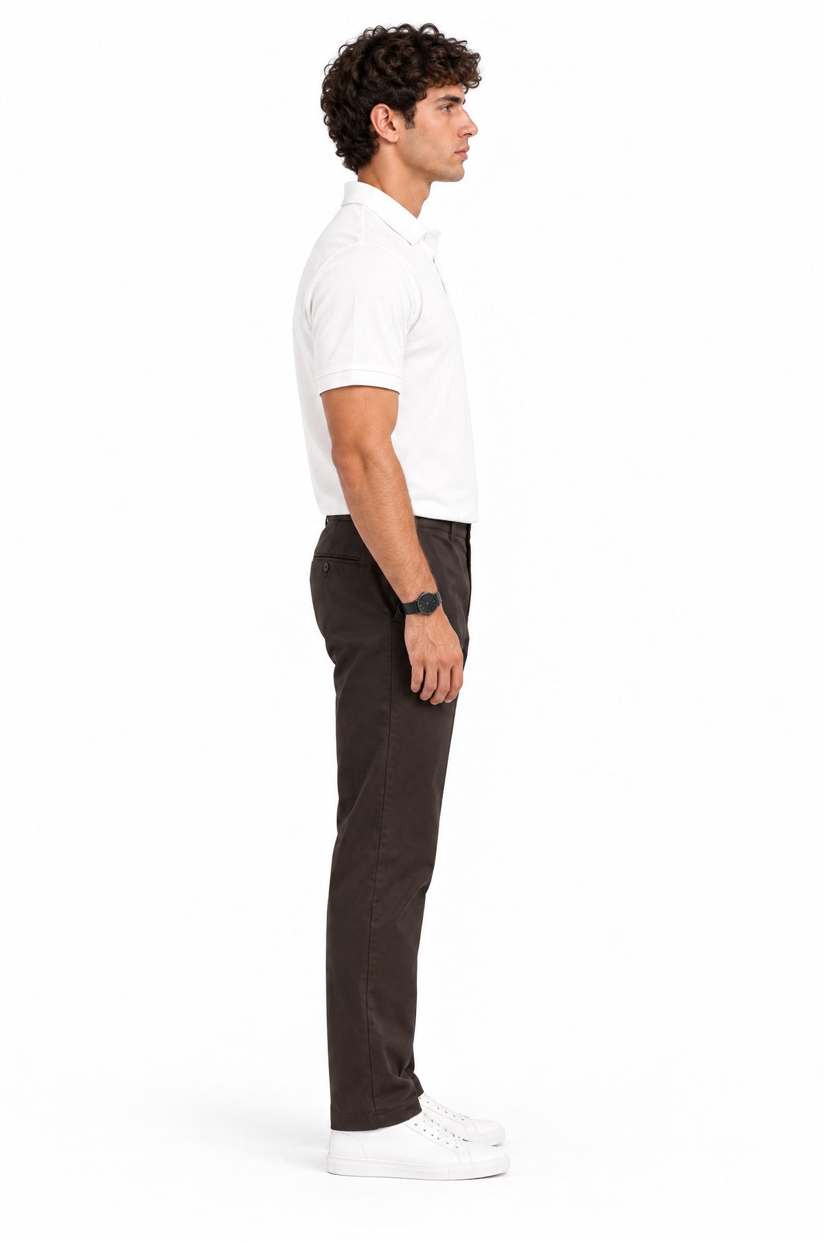 Mykonos Off-White Collared Neck Polo T-Shirt for Men
