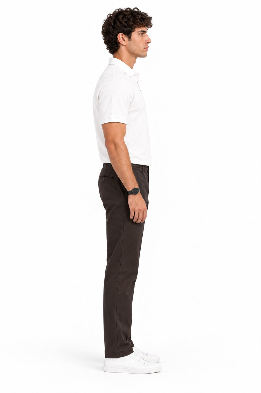Mykonos Off-White Collared Neck Polo T-Shirt for Men