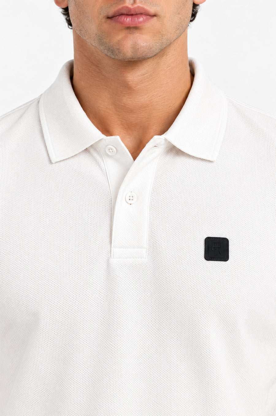 Mykonos Off-White Collared Neck Polo T-Shirt for Men