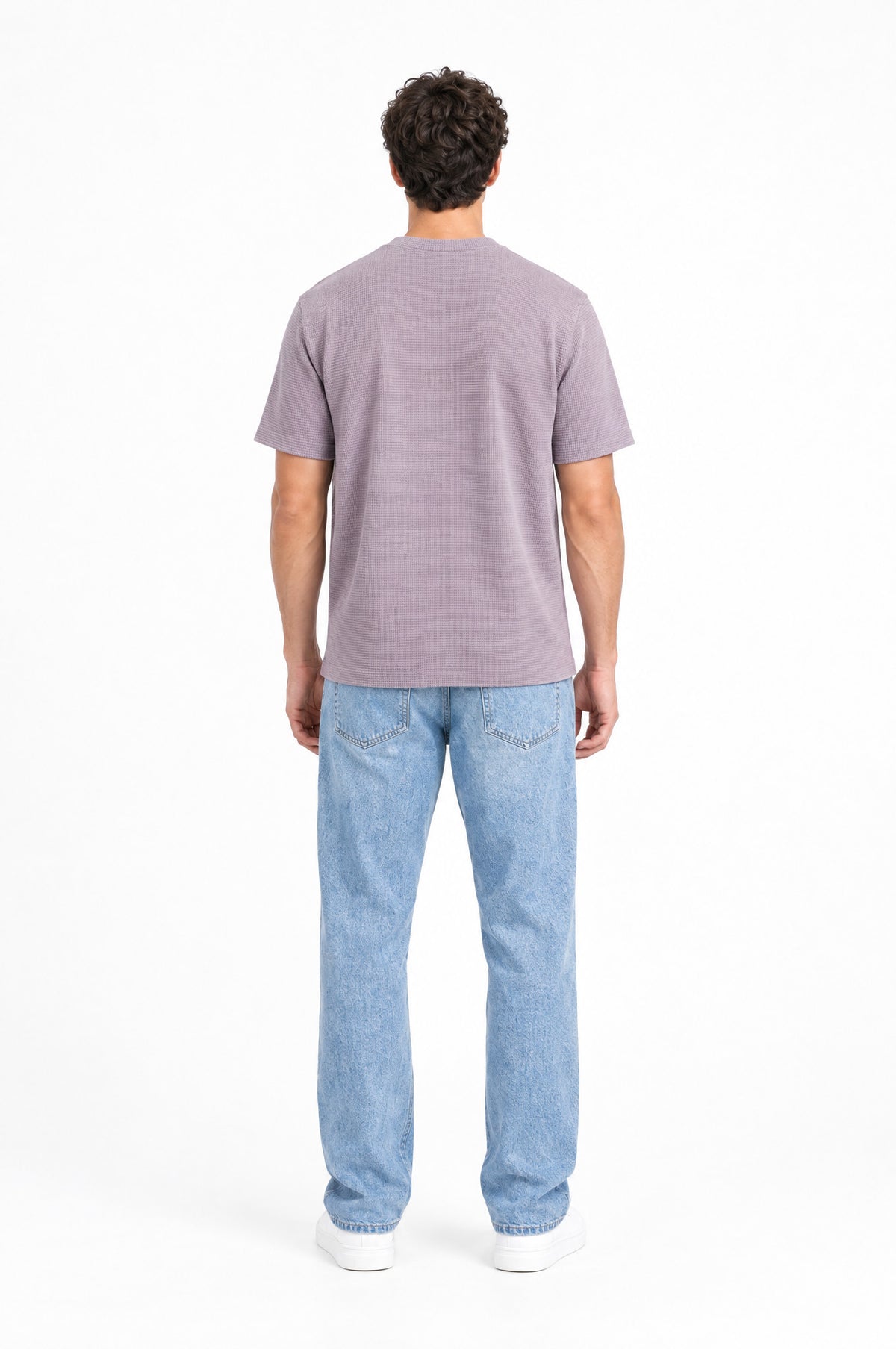 Modura Seville purple textured t-shirt for men, view 10