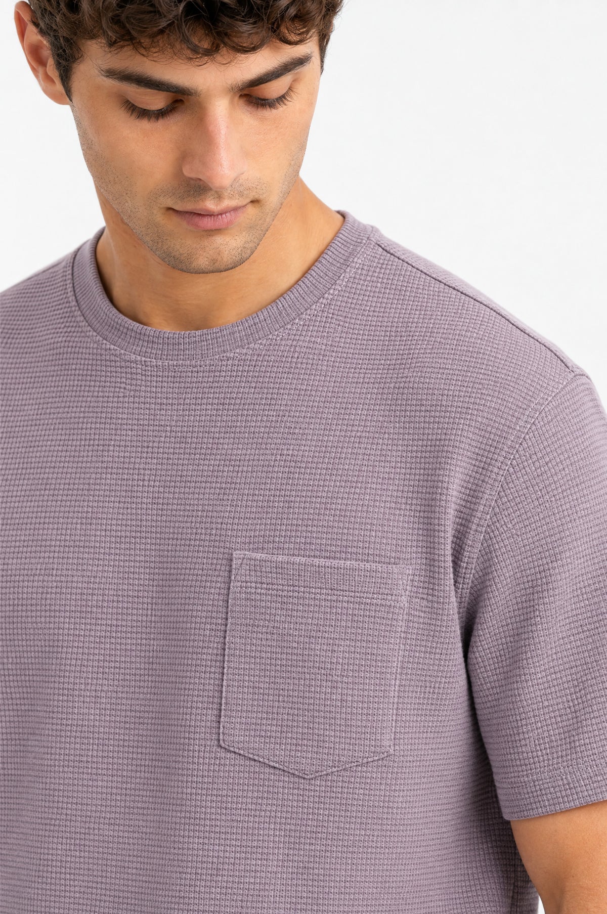 Seville Purple Round Neck T-Shirt for Men