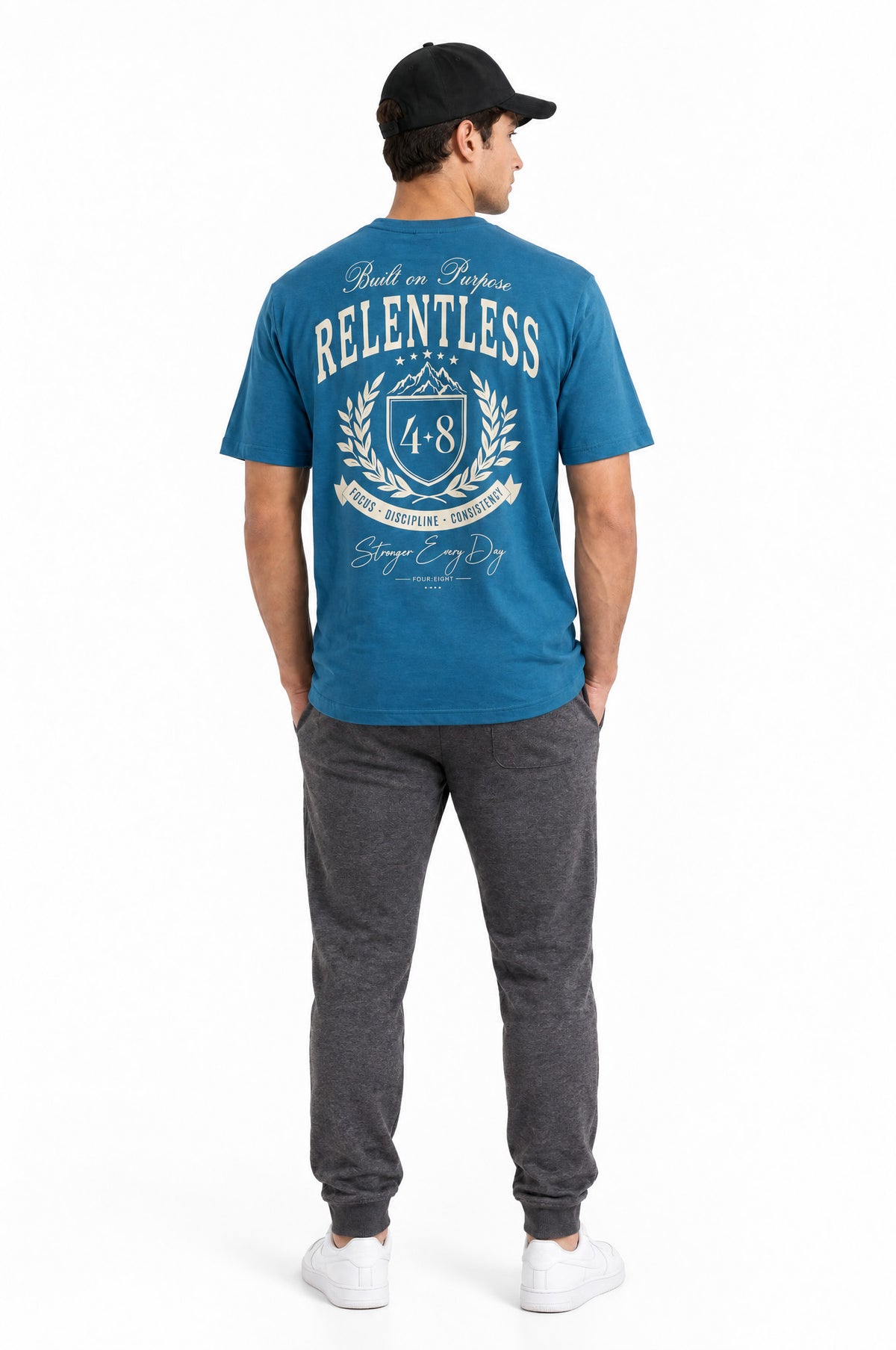 Modura Bristol blue printed t-shirt for men, view 3
