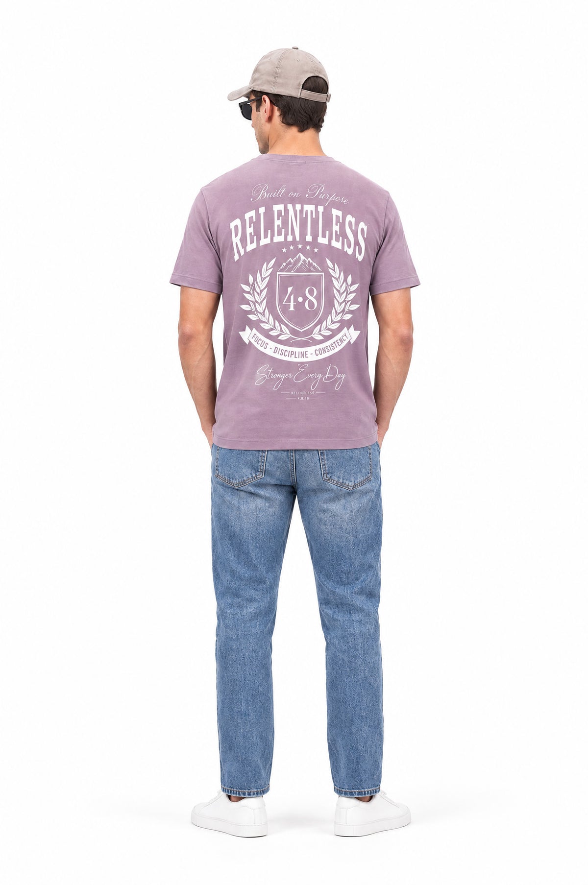 Modura Antwerp purple printed t-shirt for men, view 7