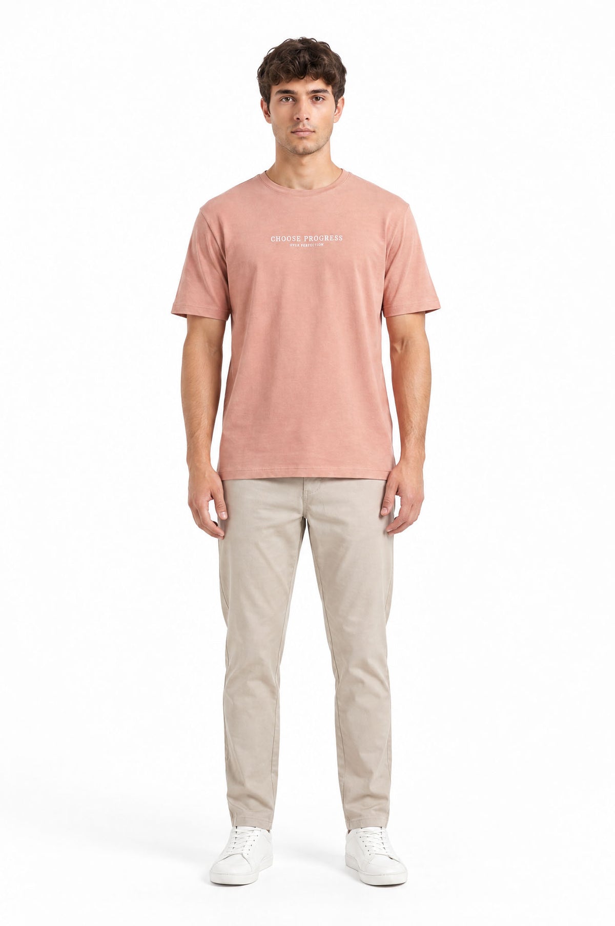 Modura Verona pink printed t-shirt for men, view 3