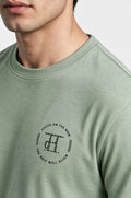 Cairo Light Green Round Neck T-Shirt for Men