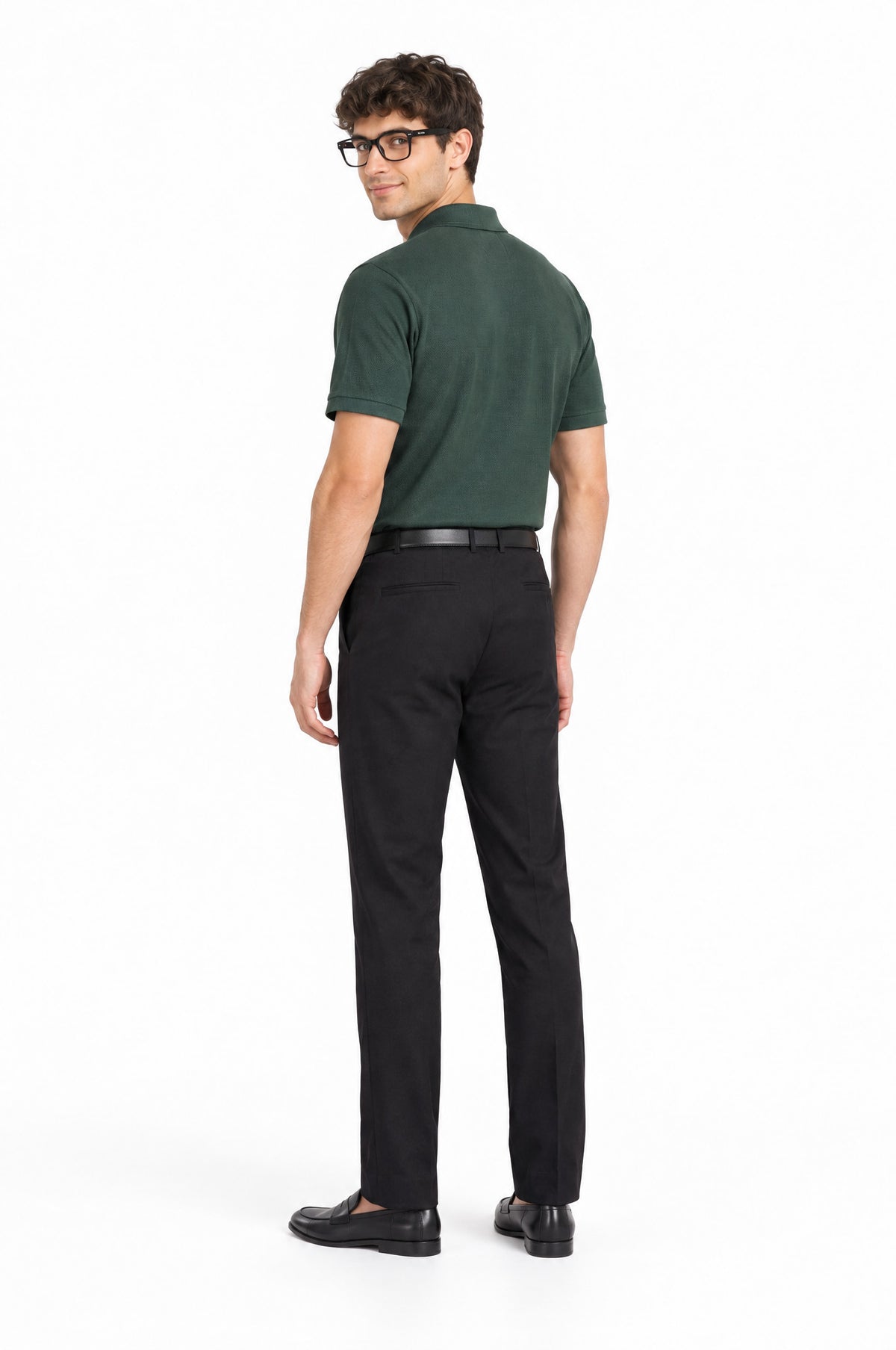 Amalfi Dark Green Collared Neck Polo T-Shirt for Men