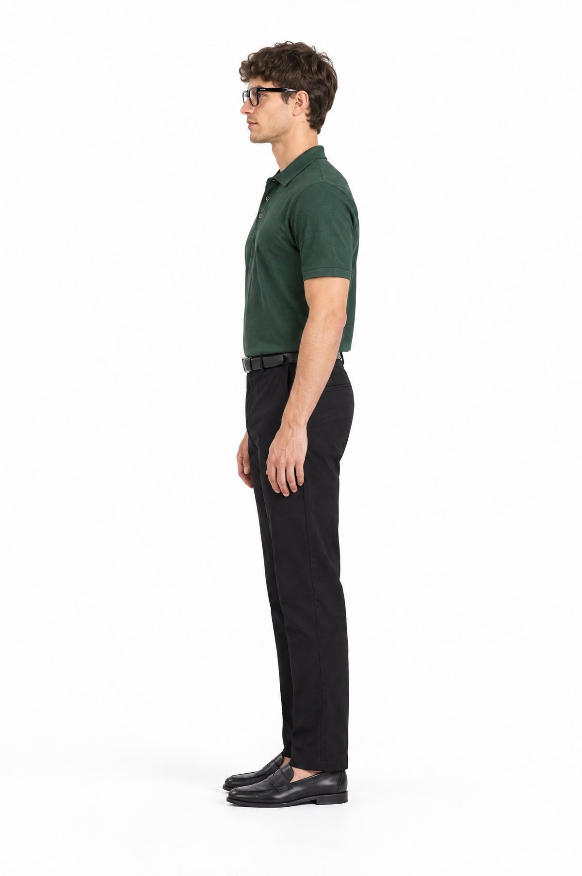 Amalfi Dark Green Collared Neck Polo T-Shirt for Men