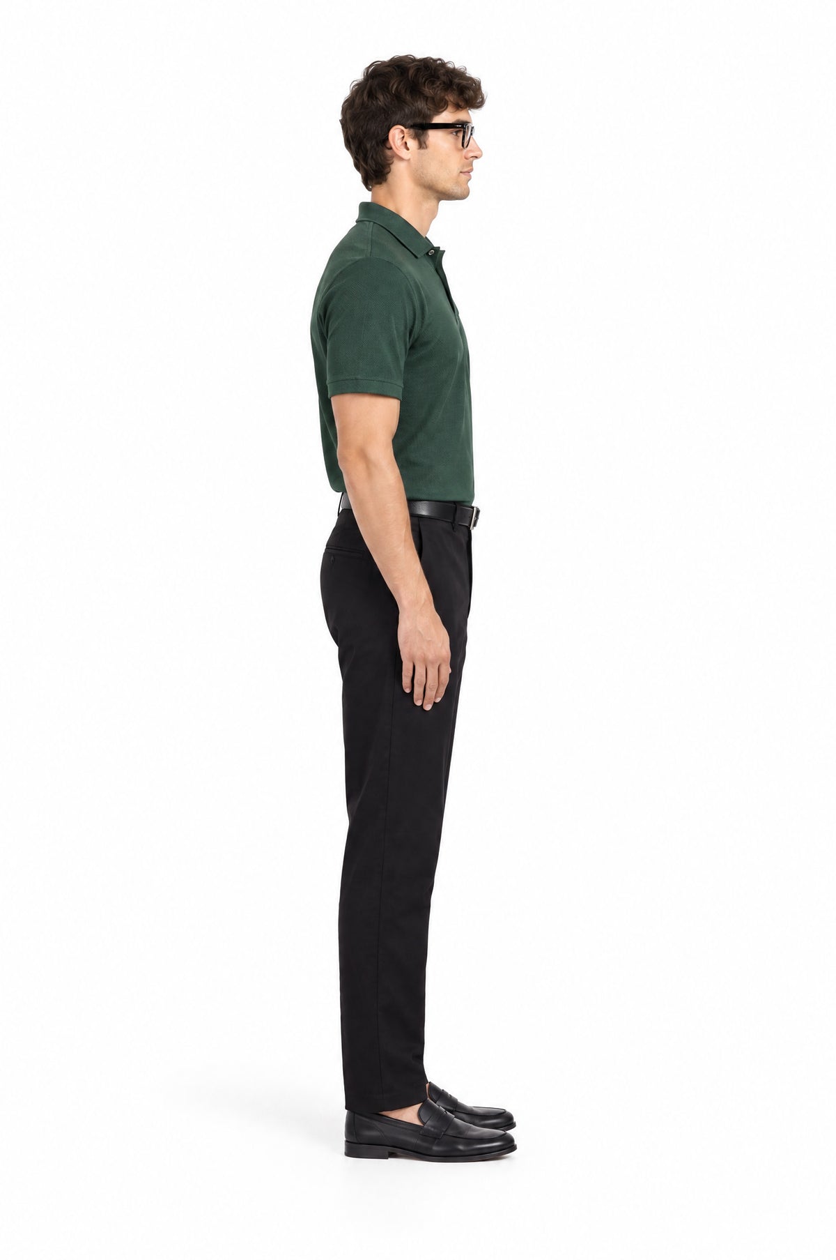 Amalfi Dark Green Collared Neck Polo T-Shirt for Men