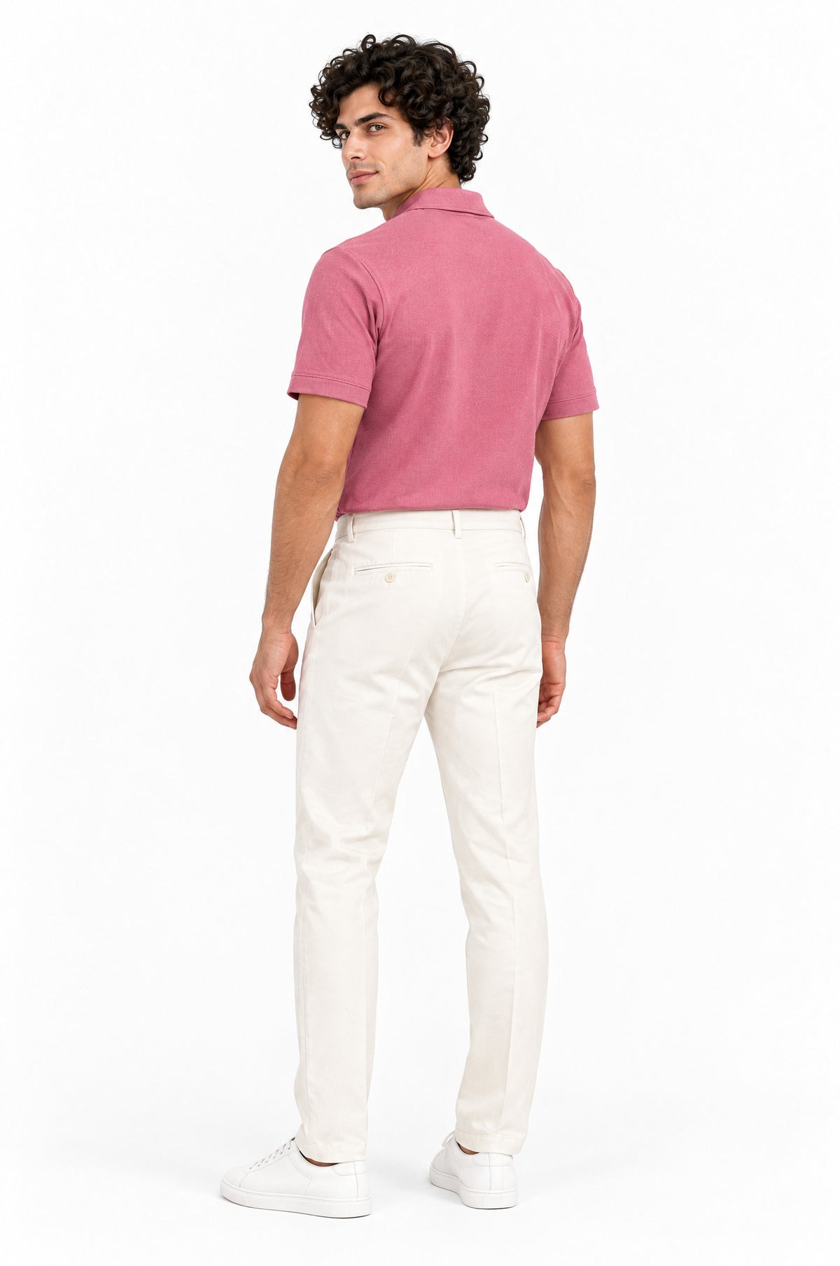 Positano Pink Collared Neck Polo T-Shirt for Men