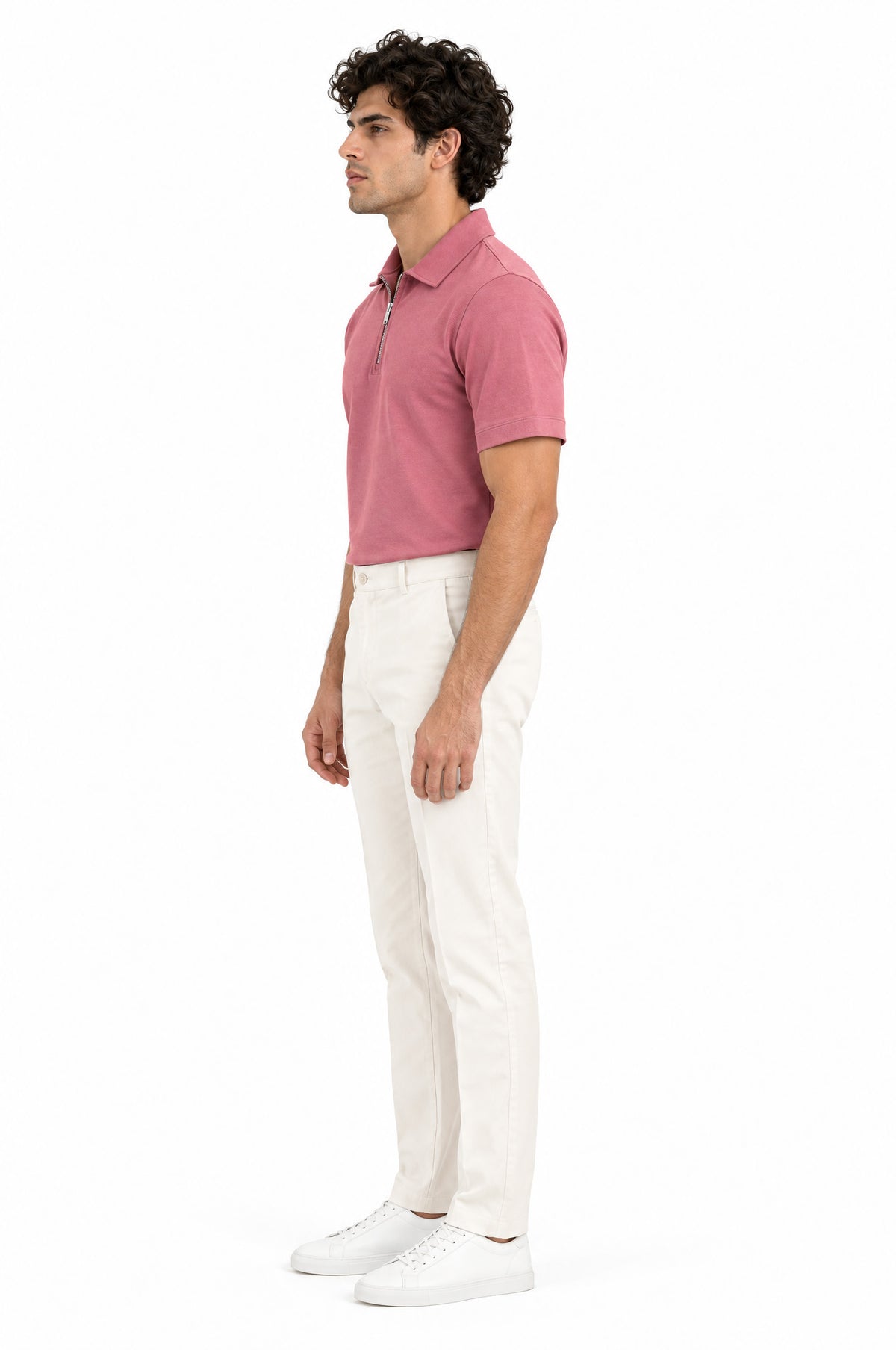 Positano Pink Collared Neck Polo T-Shirt for Men