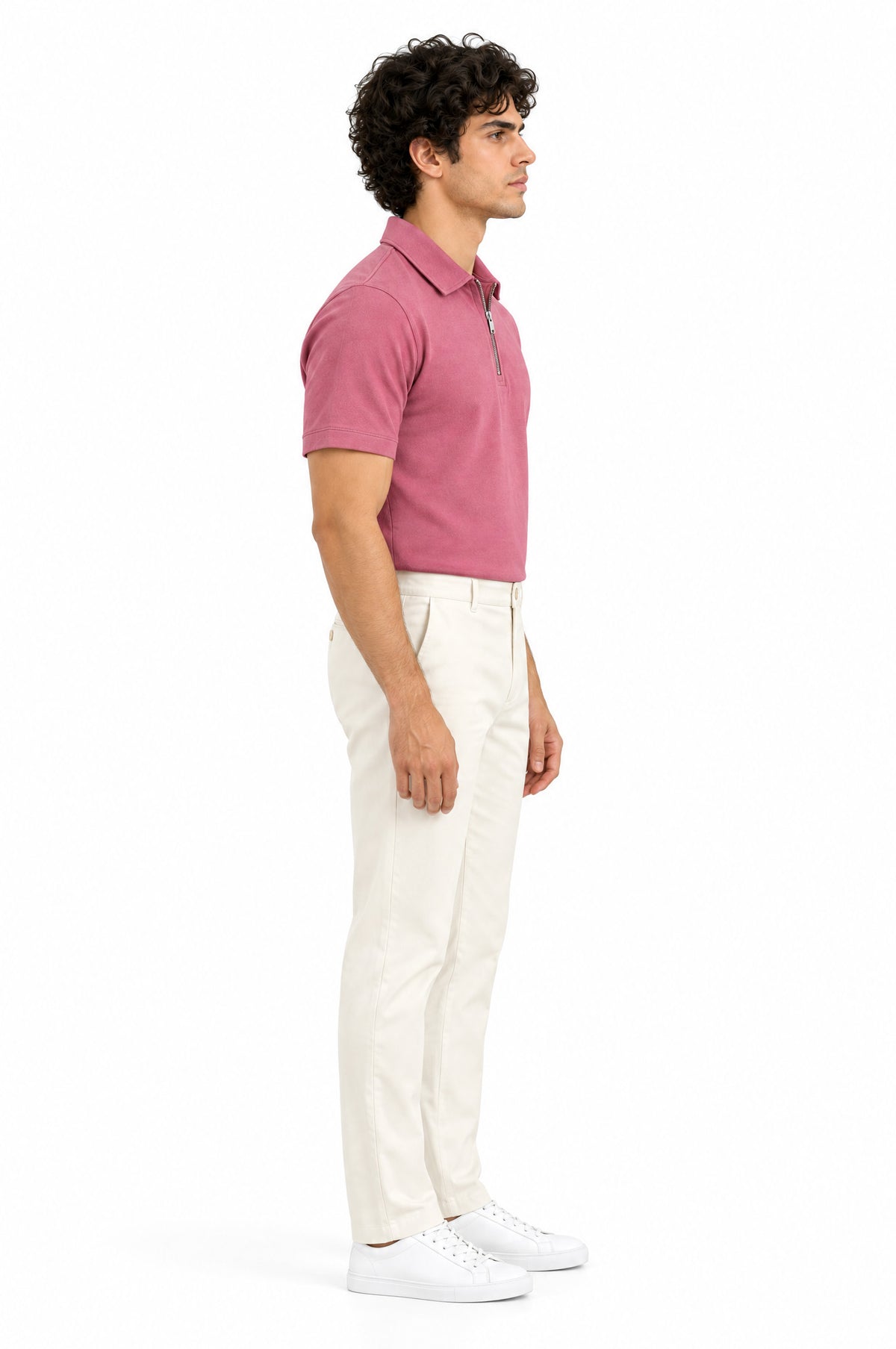 Positano Pink Collared Neck Polo T-Shirt for Men