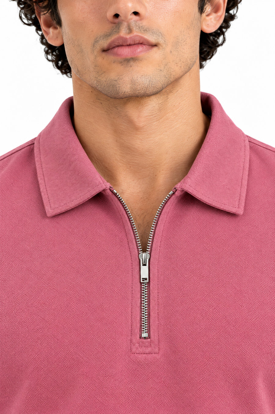Positano Pink Collared Neck Polo T-Shirt for Men