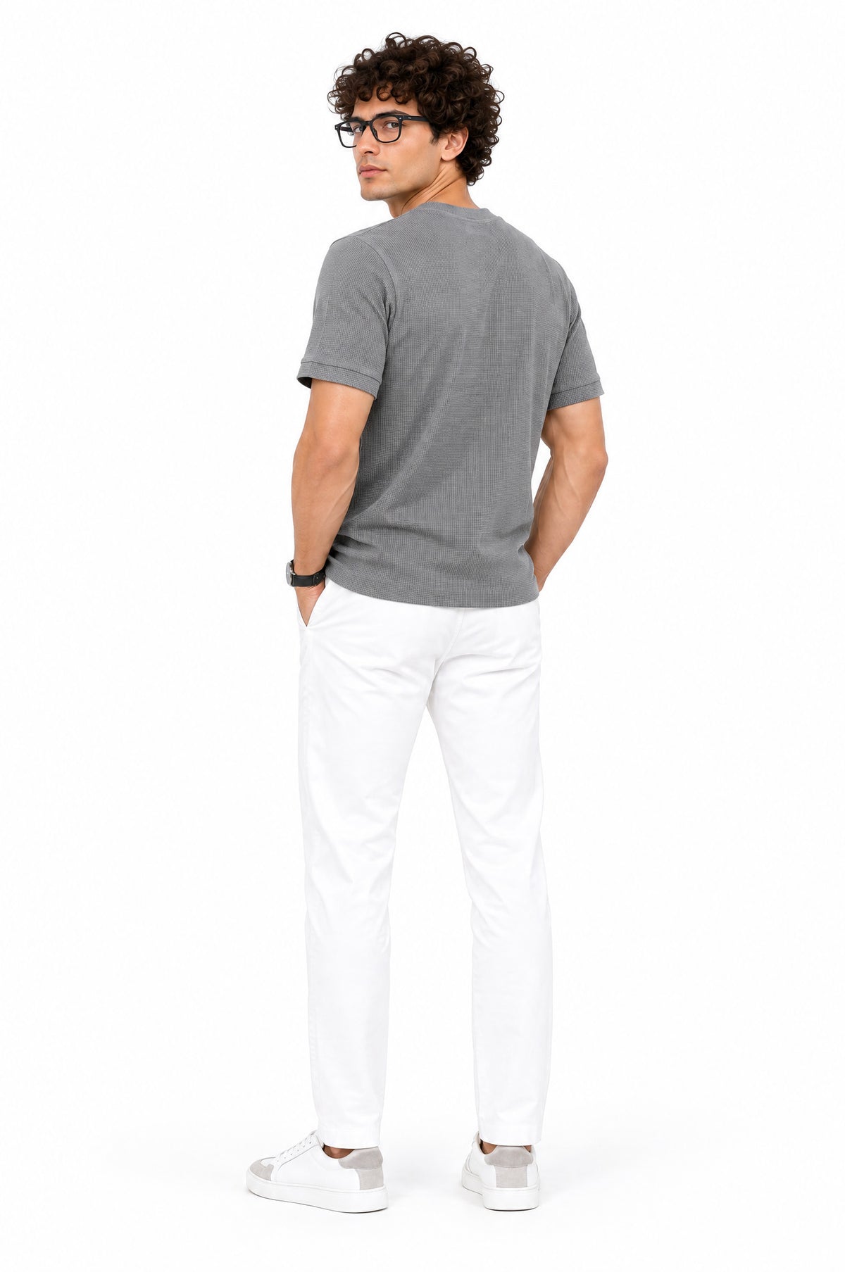 Havana Blue Round Neck T-Shirt for Men