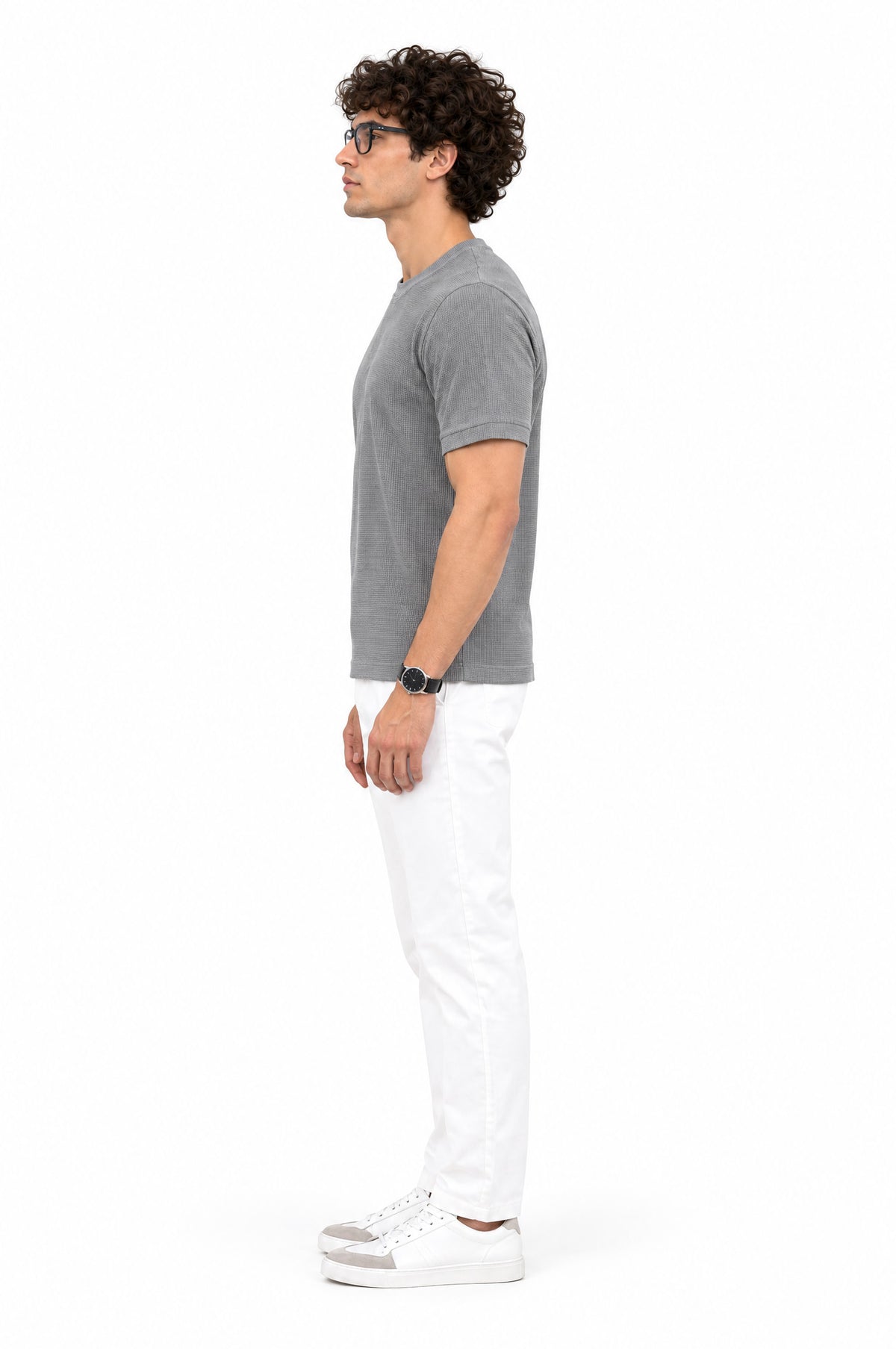 Havana Blue Round Neck T-Shirt for Men