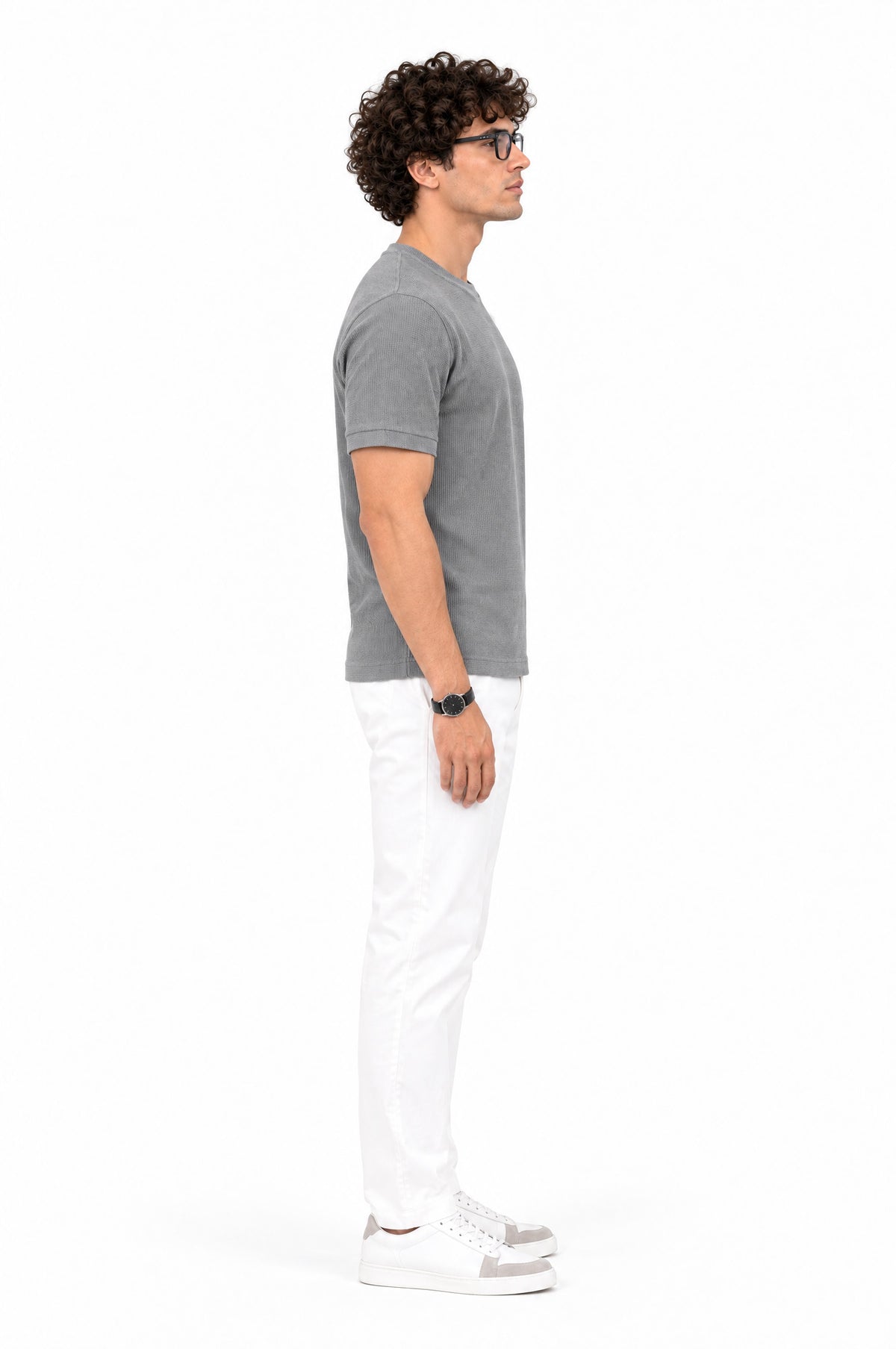 Havana Blue Round Neck T-Shirt for Men