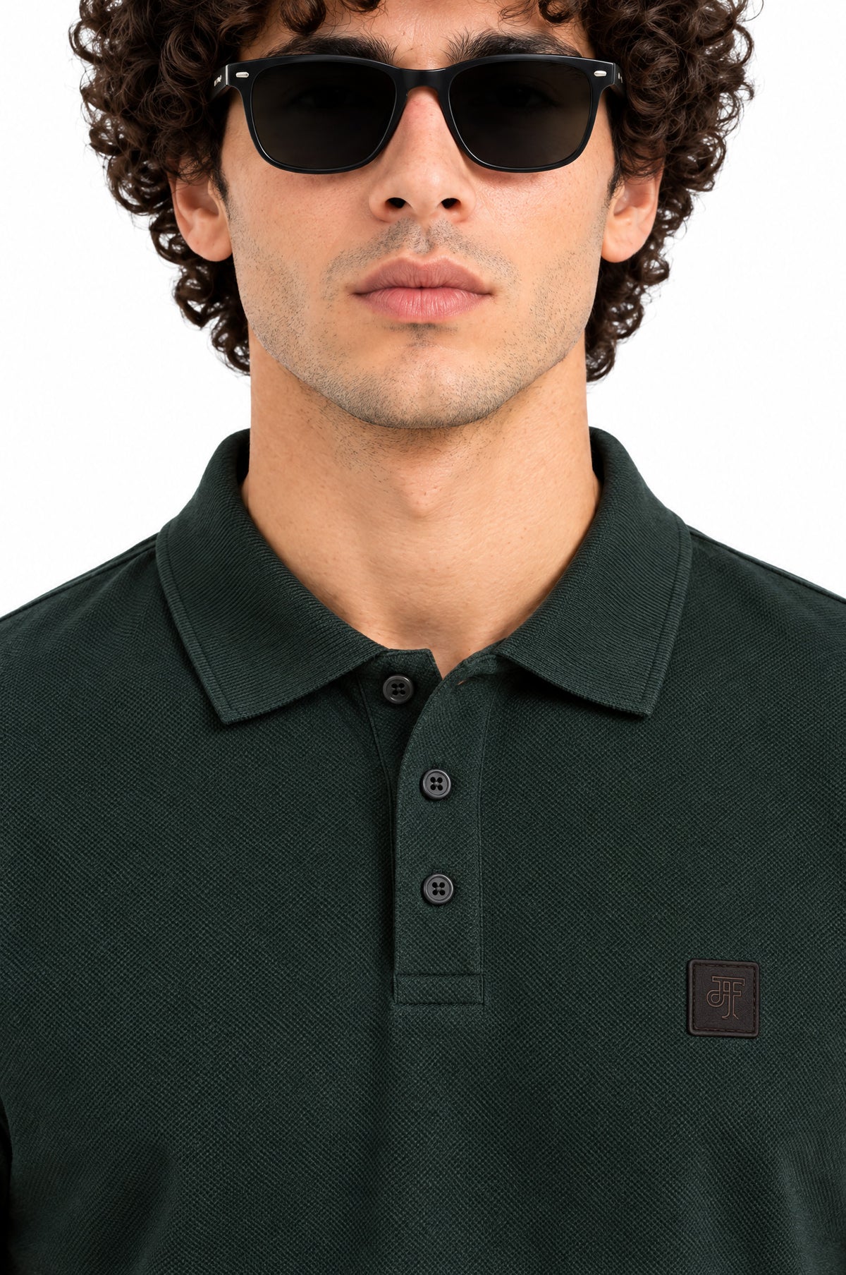 Lisbon Green Collared Neck Polo T-Shirt for Men