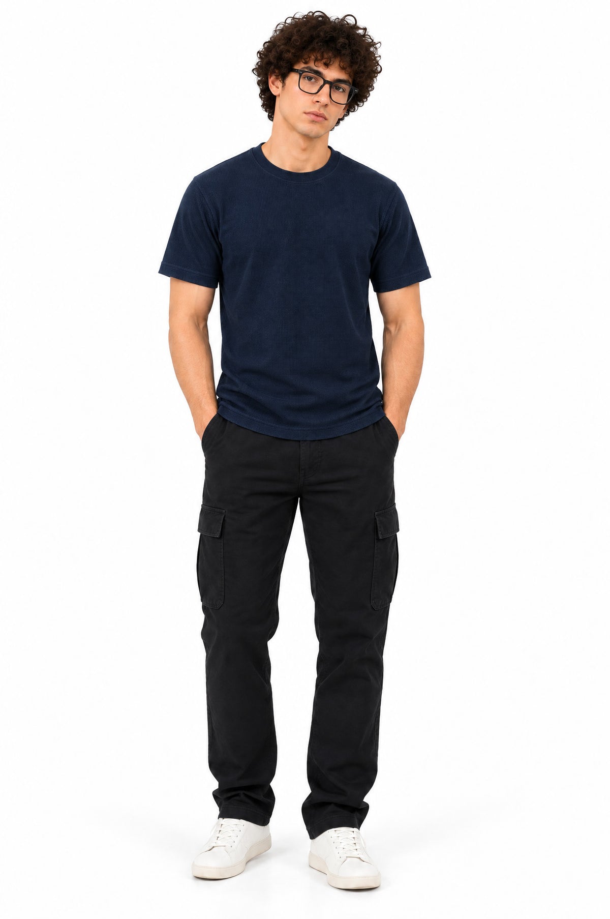Bergen Navy Round Neck T-Shirt for Men