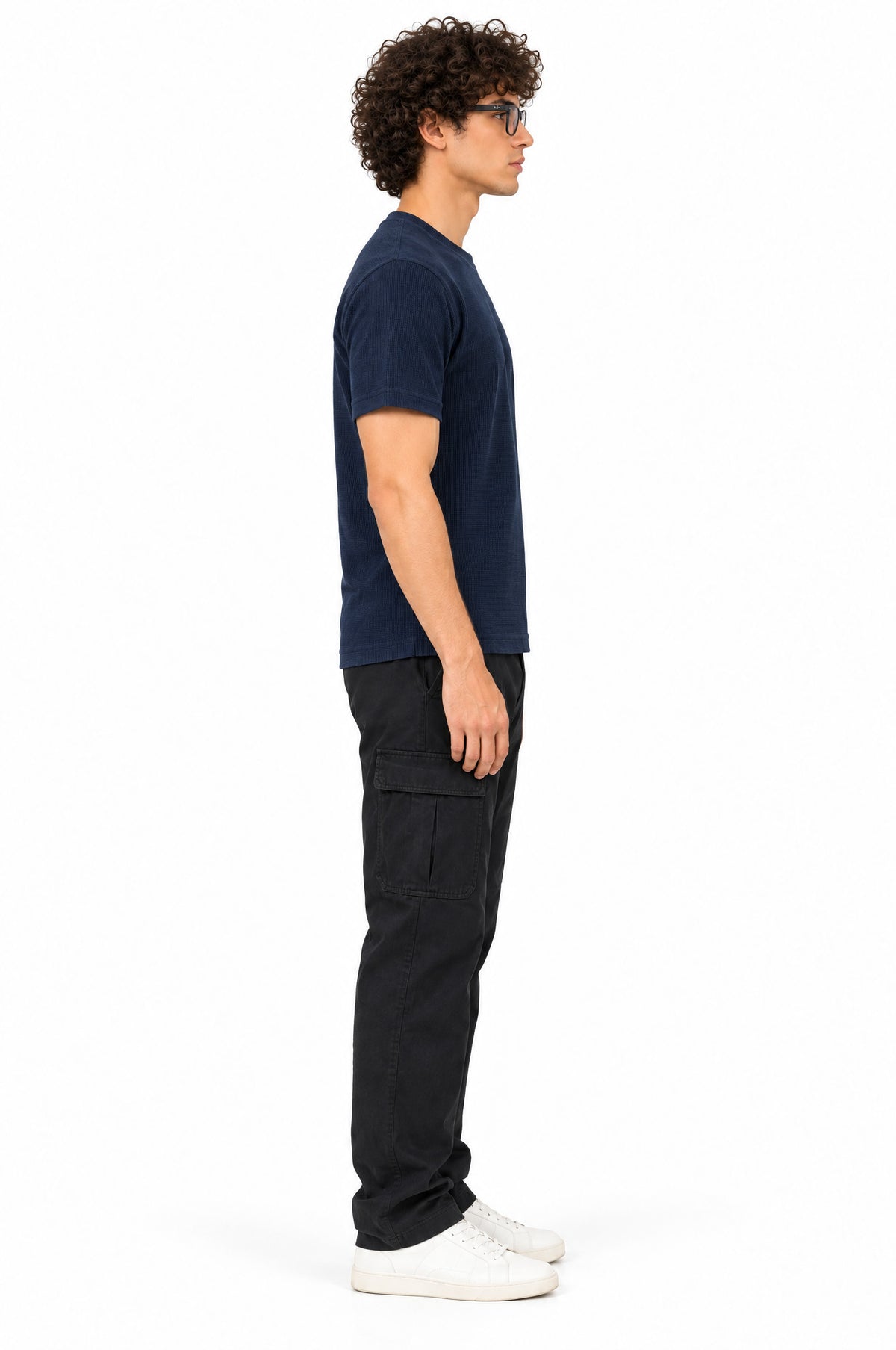 Bergen Navy Round Neck T-Shirt for Men