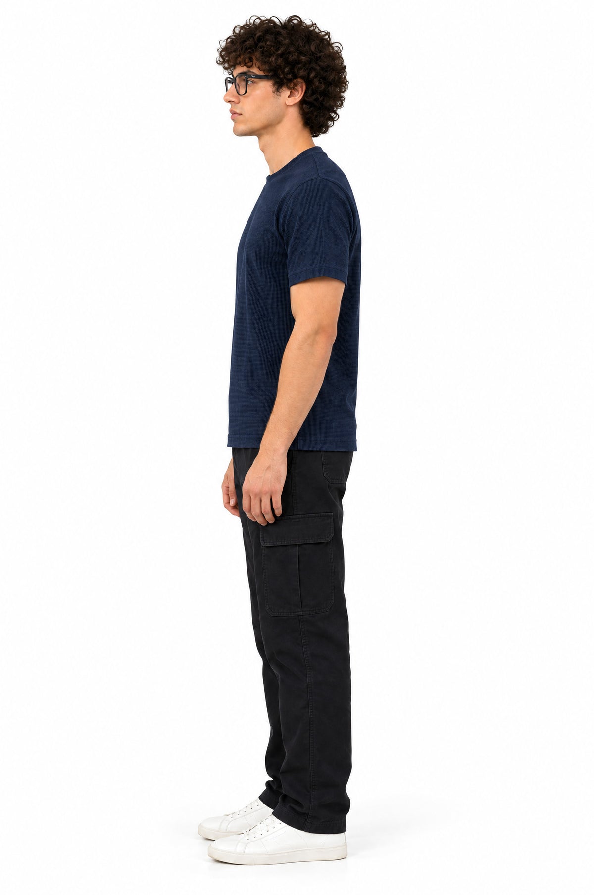 Bergen Navy Round Neck T-Shirt for Men