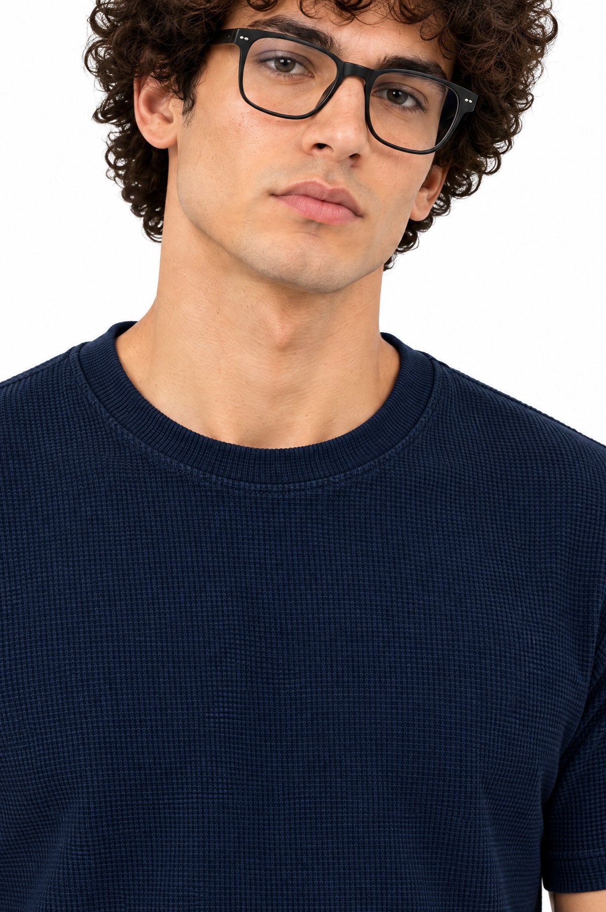 Bergen Navy Round Neck T-Shirt for Men
