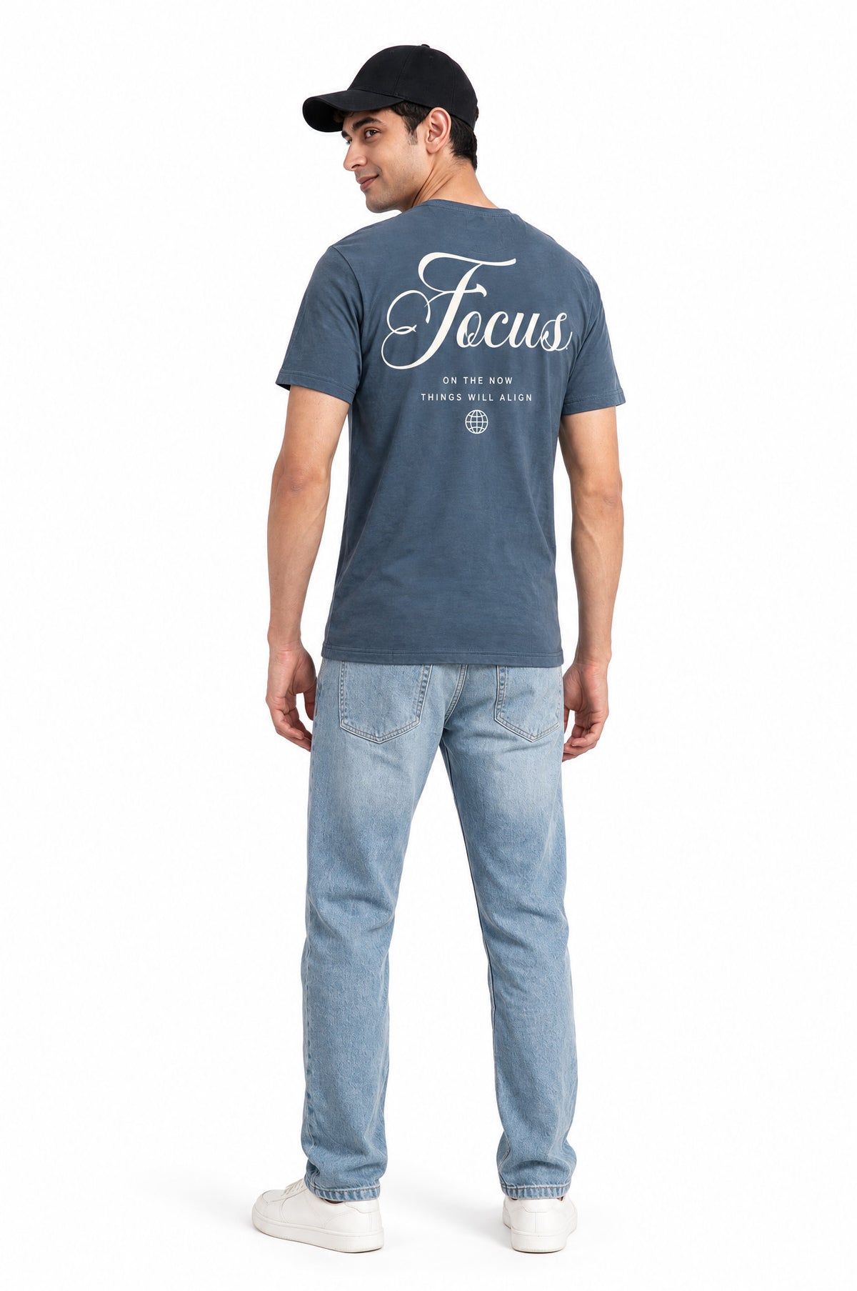 Oslo Navy Round Neck T-Shirt for Men