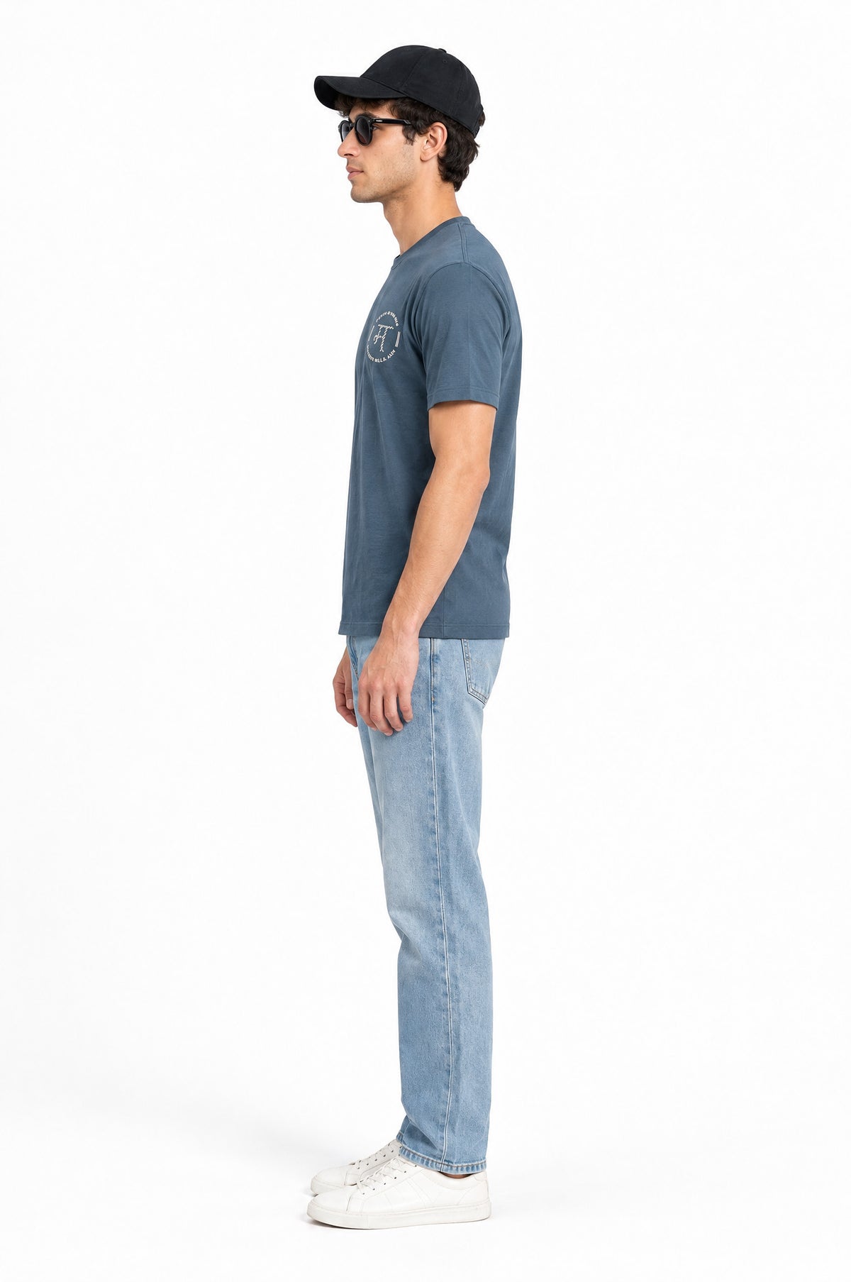 Oslo Navy Round Neck T-Shirt for Men
