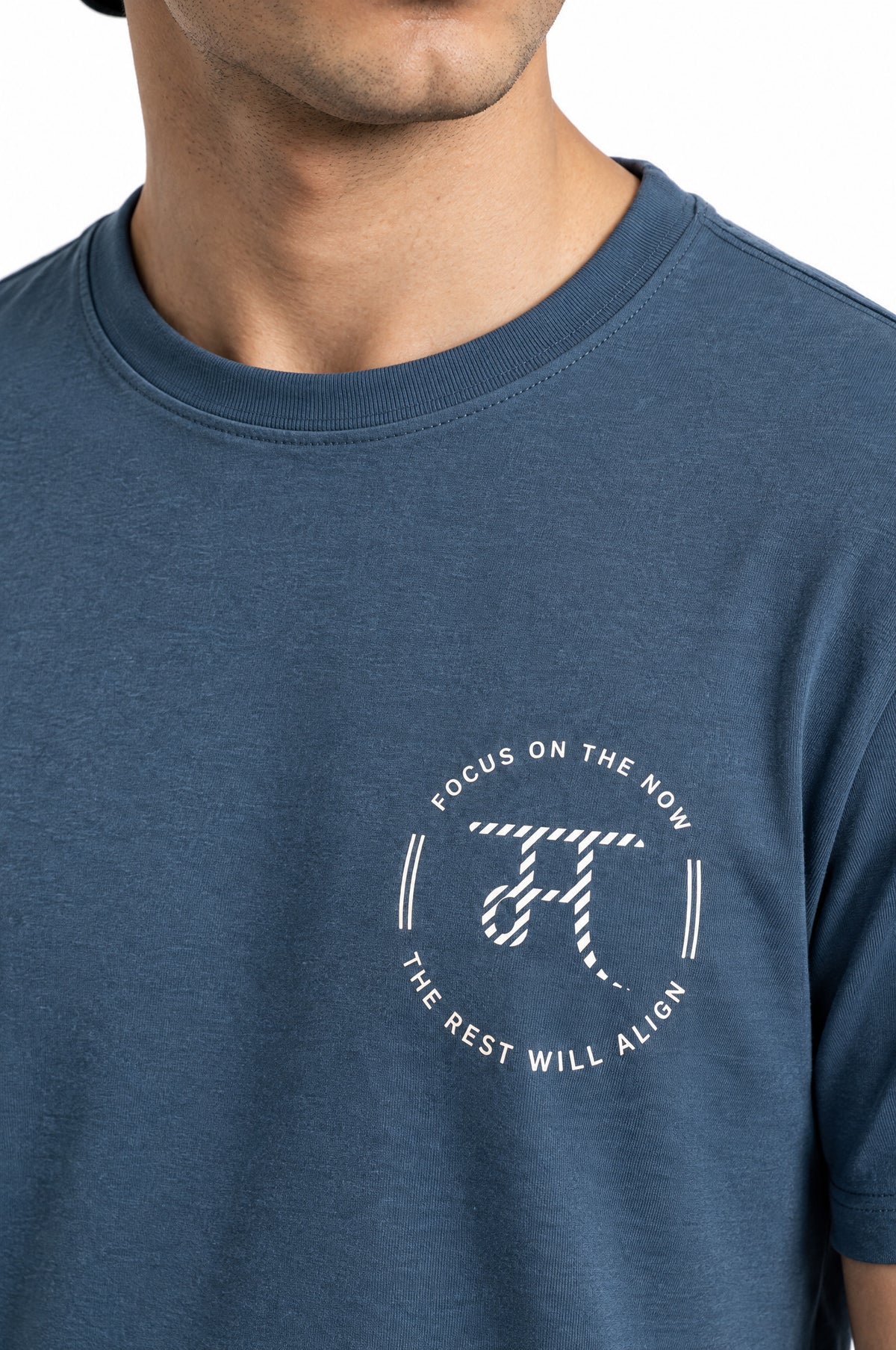 Oslo Navy Round Neck T-Shirt for Men